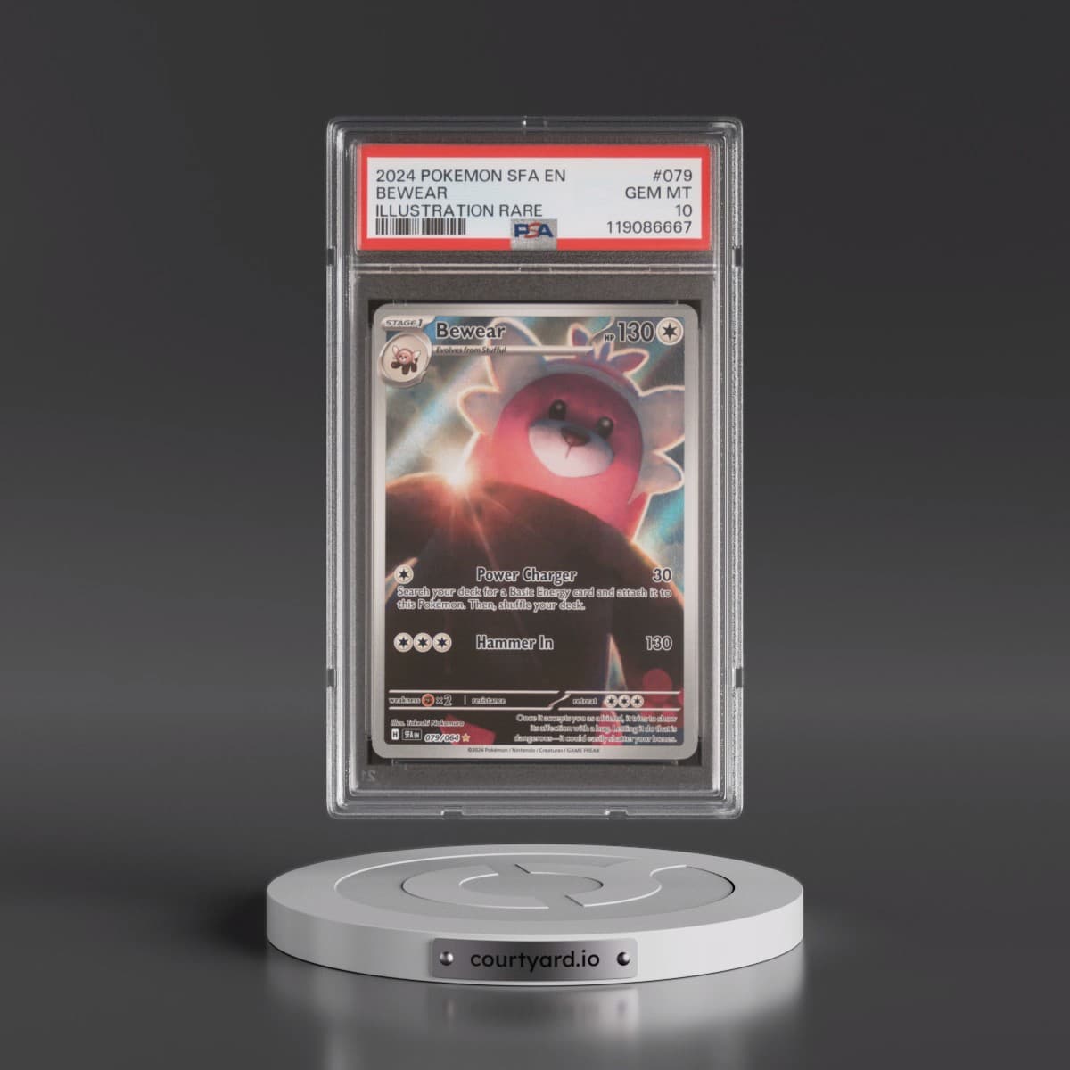 2024 Pokémon Sfa EN-Shrouded Fable #079 Bewear - Illustration Rare (PSA 10 GEM MINT)