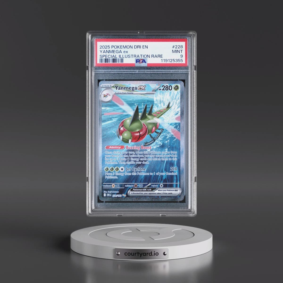 2025 Pokémon Dri EN-Destined Rivals #228 Yanmega EX - Holo Special Illustration Rare (PSA 9 MINT)