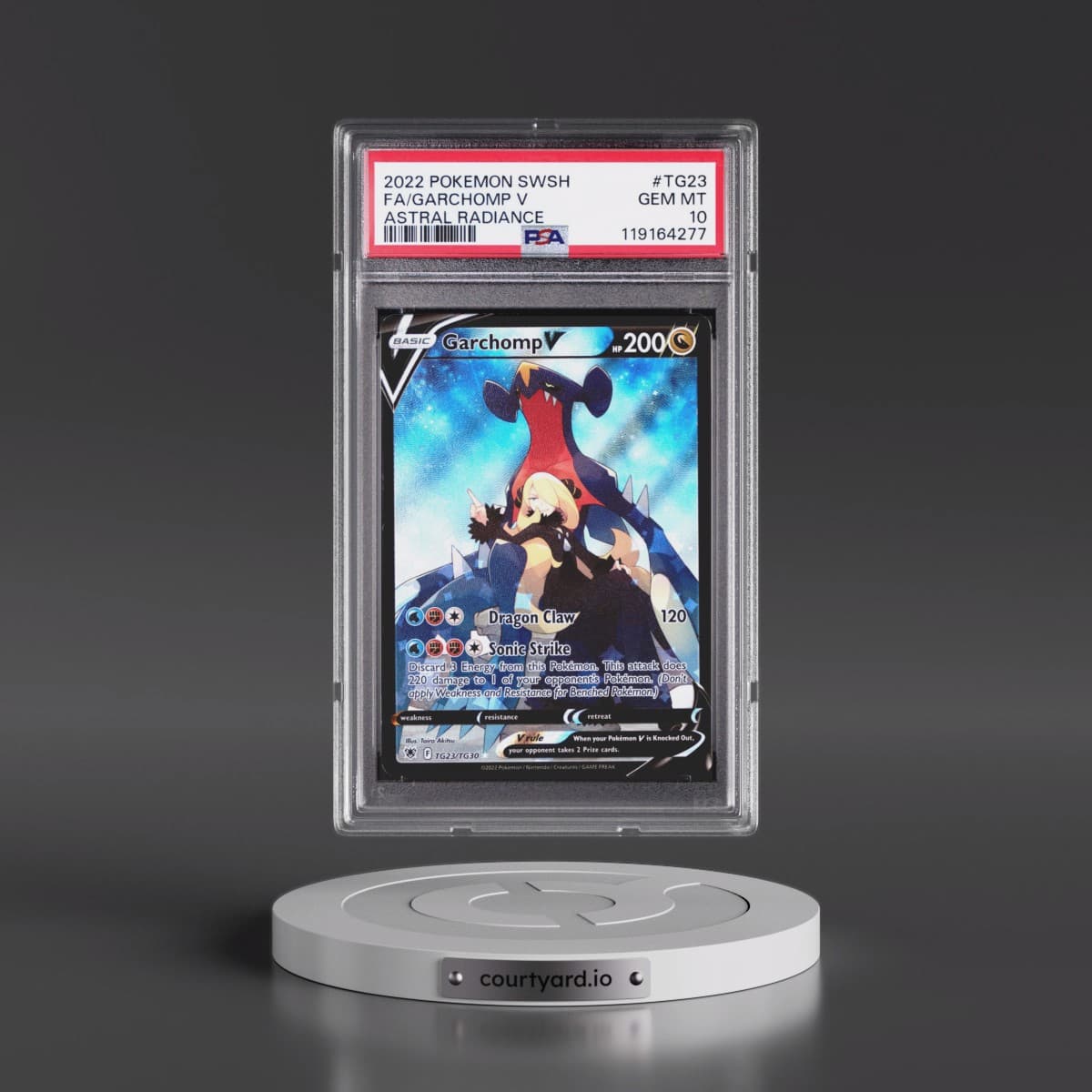 2022 Pokémon Sword & Shield Astral Radiance #TG23 Garchomp V - Holo Full Art (PSA 10 GEM MINT)