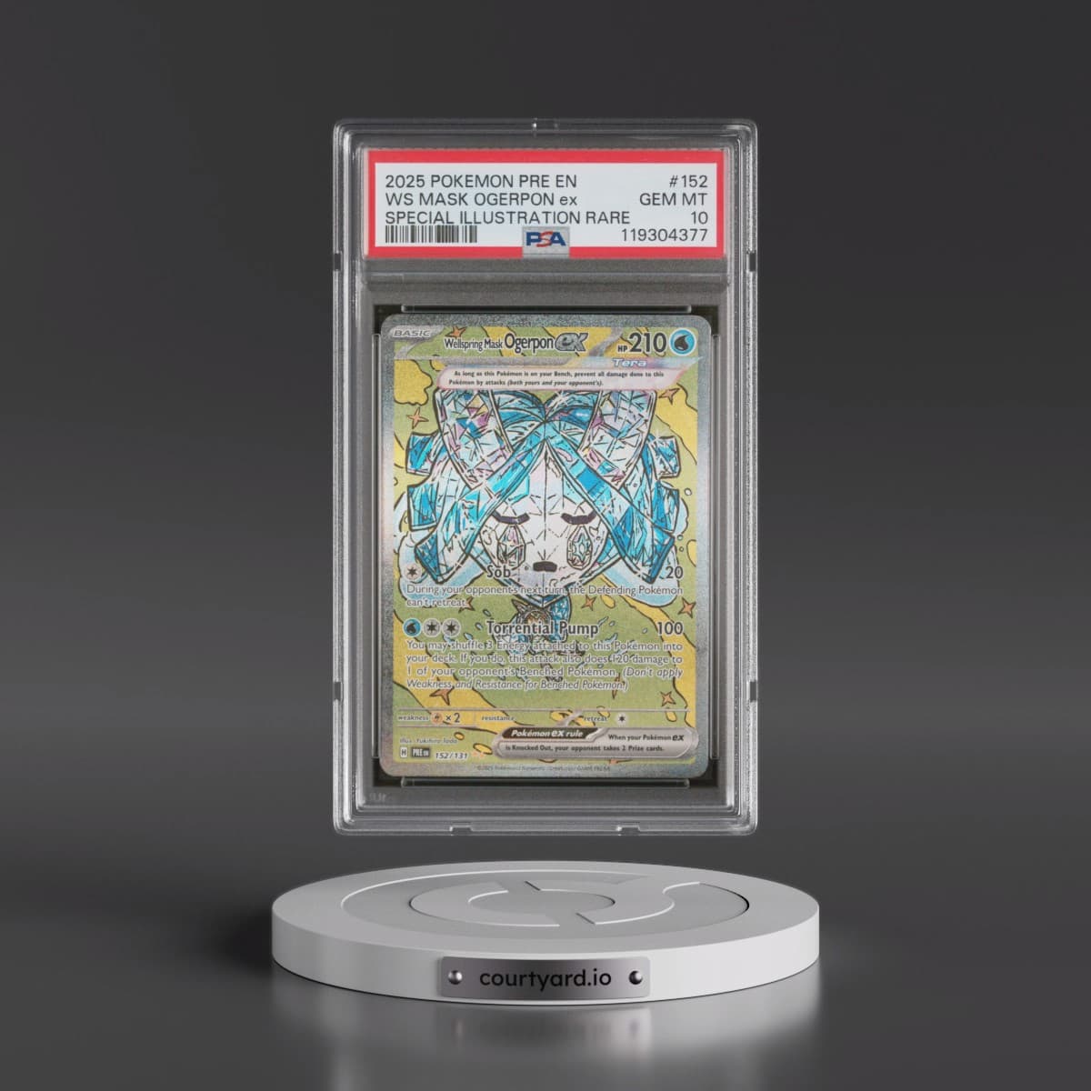 2025 Pokémon Pre EN-Prismatic Evolutions #152 Wellspring Mask Ogerpon EX - Holo Special Illustration Rare (PSA 10 GEM MINT)