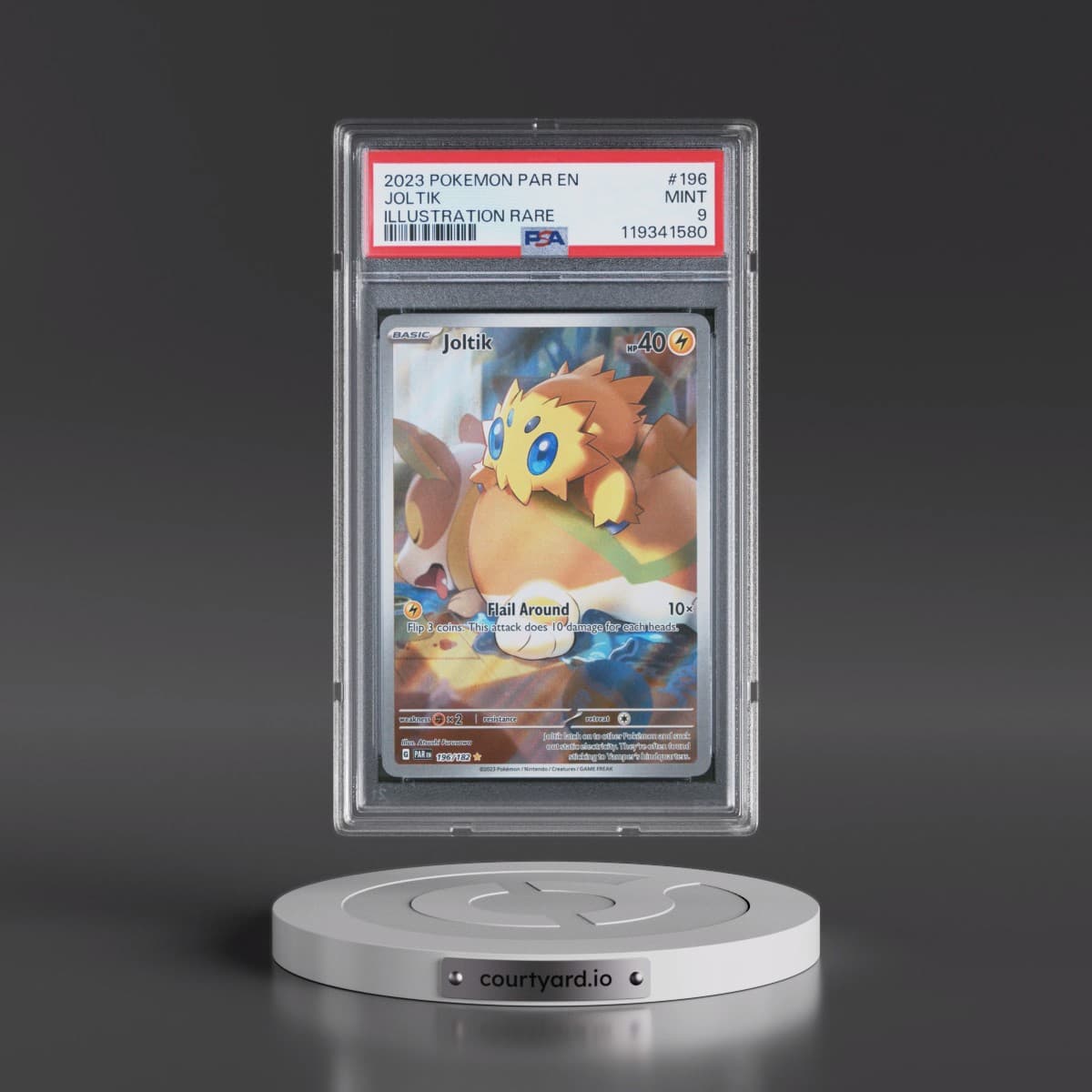 2023 Pokémon Par EN-Paradox Rift #196 Joltik - Illustration Rare (PSA 9 MINT)