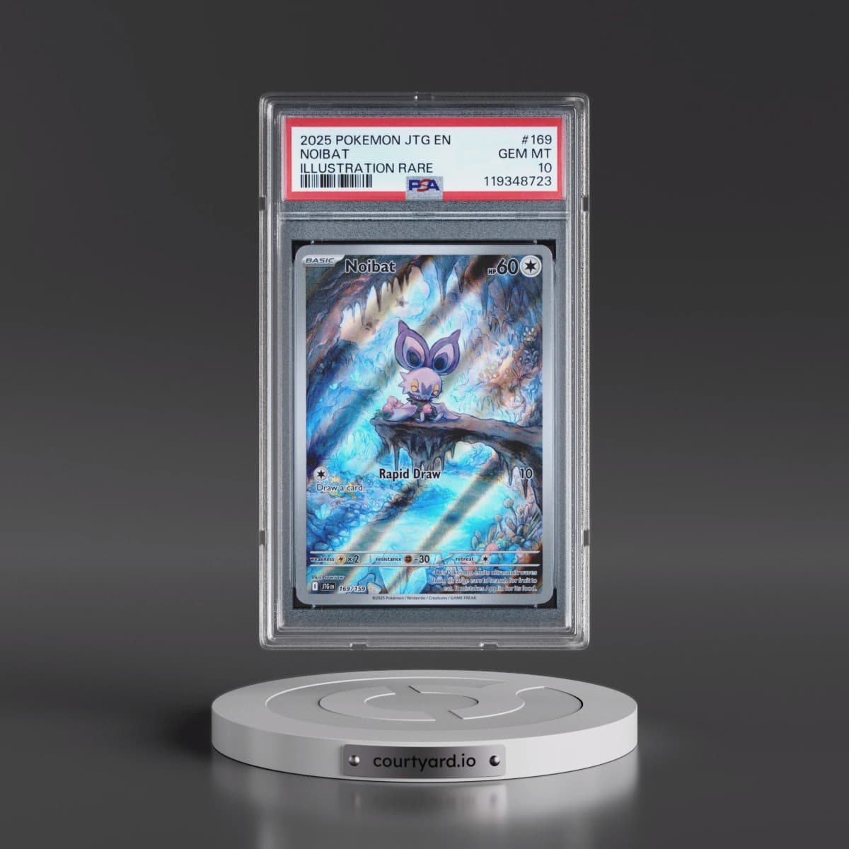 2025 Pokémon Jtg EN-Journey Together #169 Noibat - Illustration Rare (PSA 10 GEM MINT)