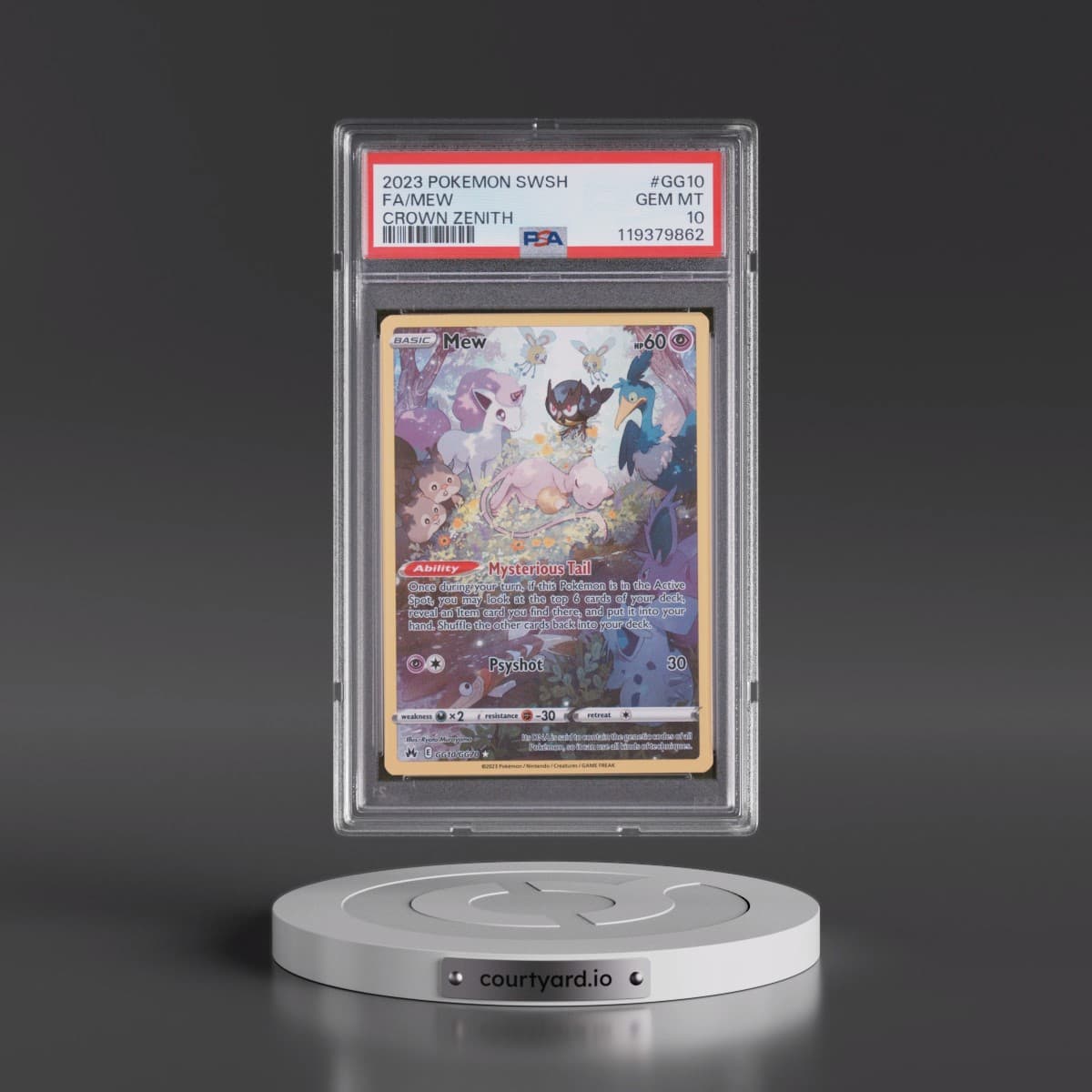 2023 Pokémon Sword and Shield Crown Zenith #GG10 Mew - Full Art (PSA 10 GEM MINT)