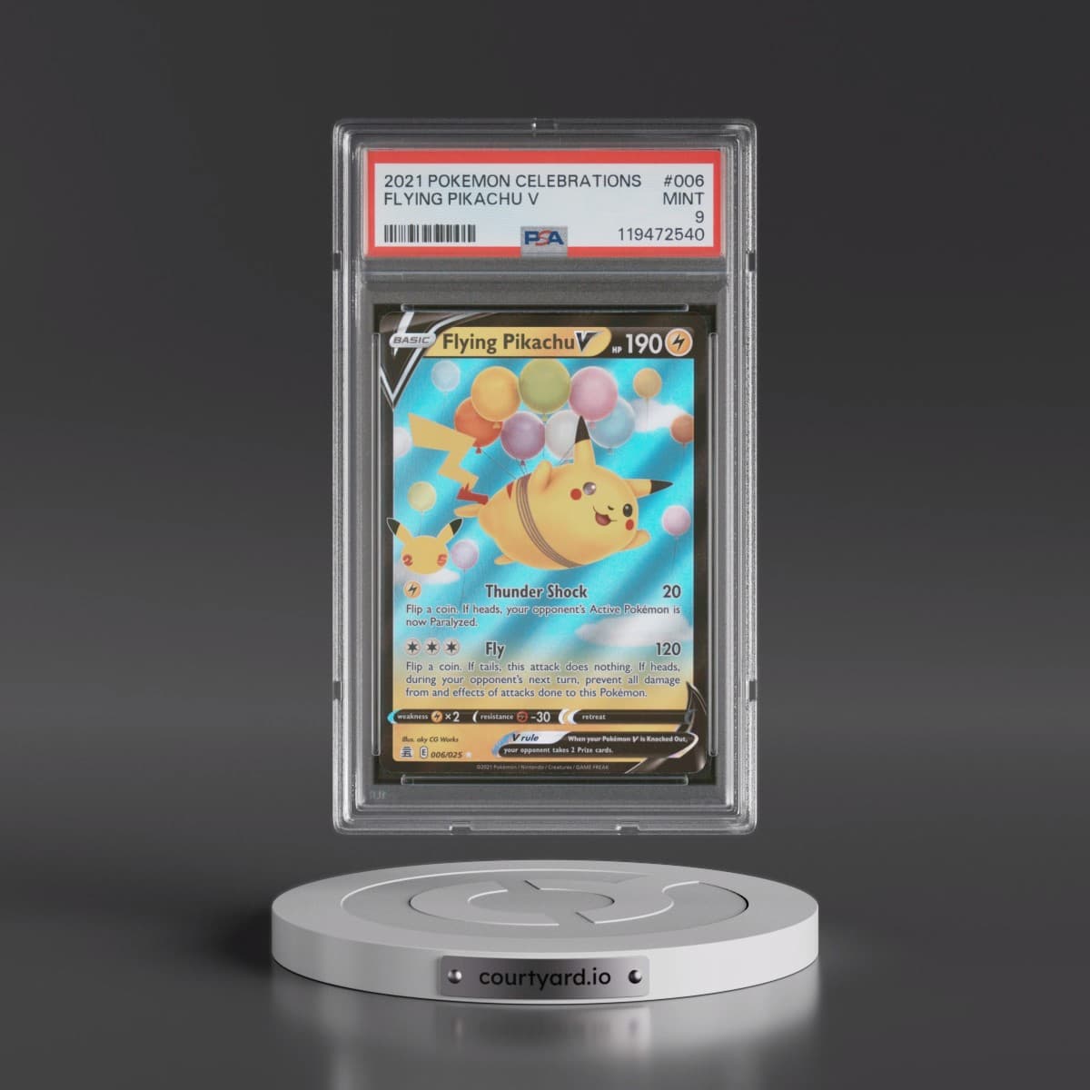 2021 Pokémon Celebrations #006 Flying Pikachu V - Holo (PSA 9 MINT)