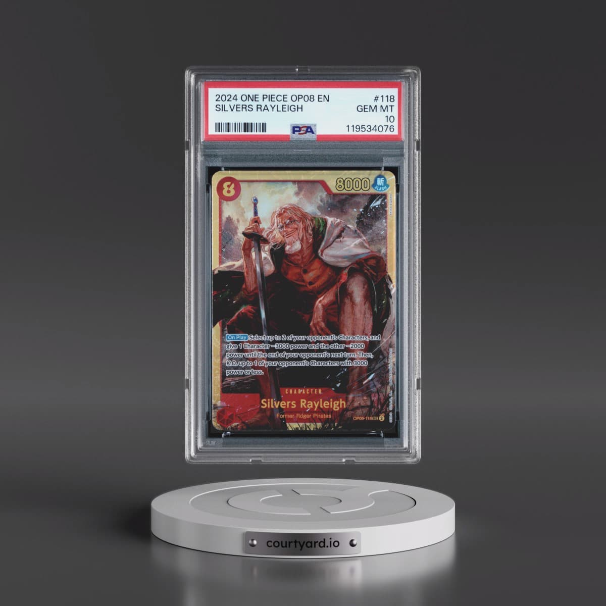 2024 One Piece Two Legends #118 Silvers Rayleigh (PSA 10 GEM MINT)