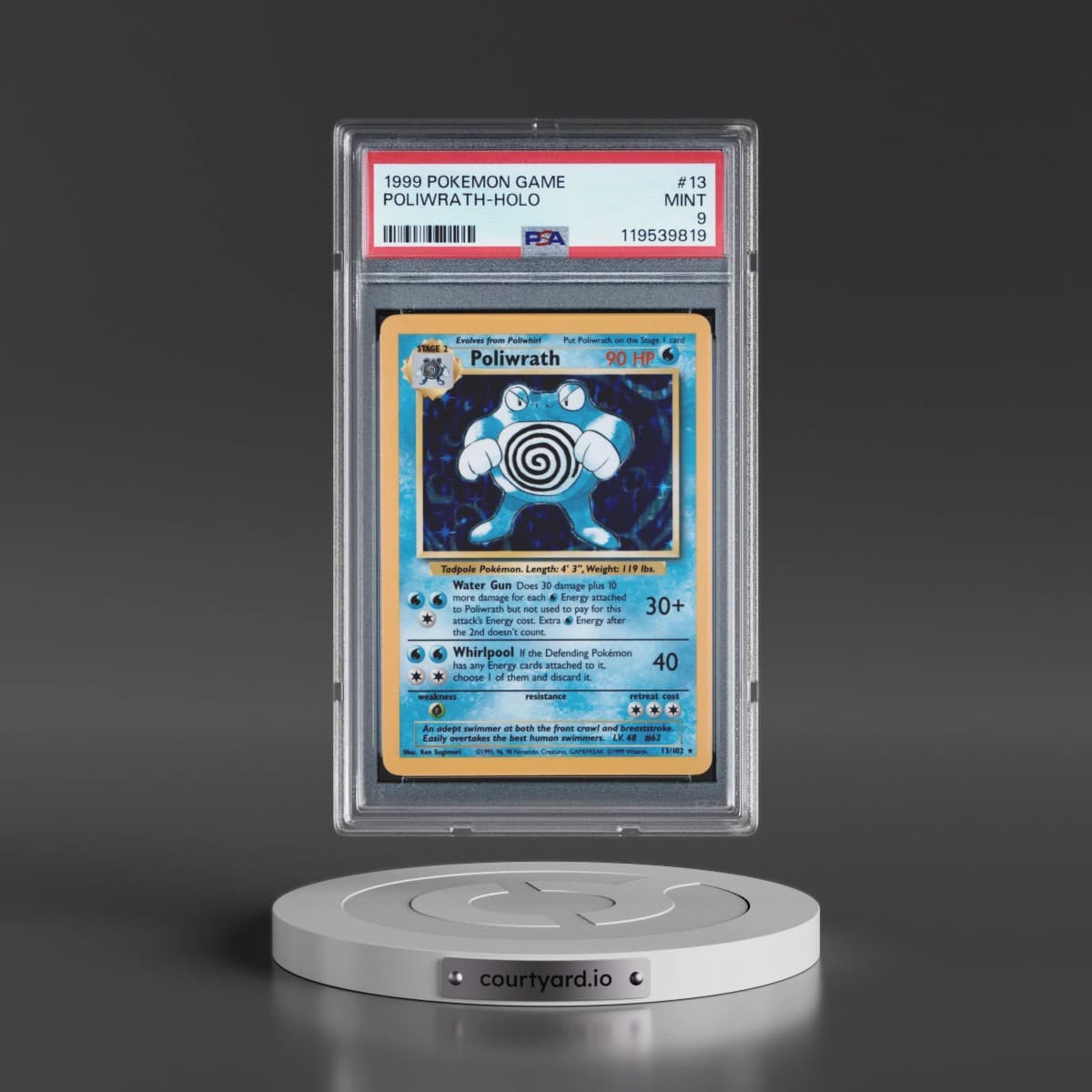 1999 Pokémon Game #13 Poliwrath - Holo (PSA 9 MINT)