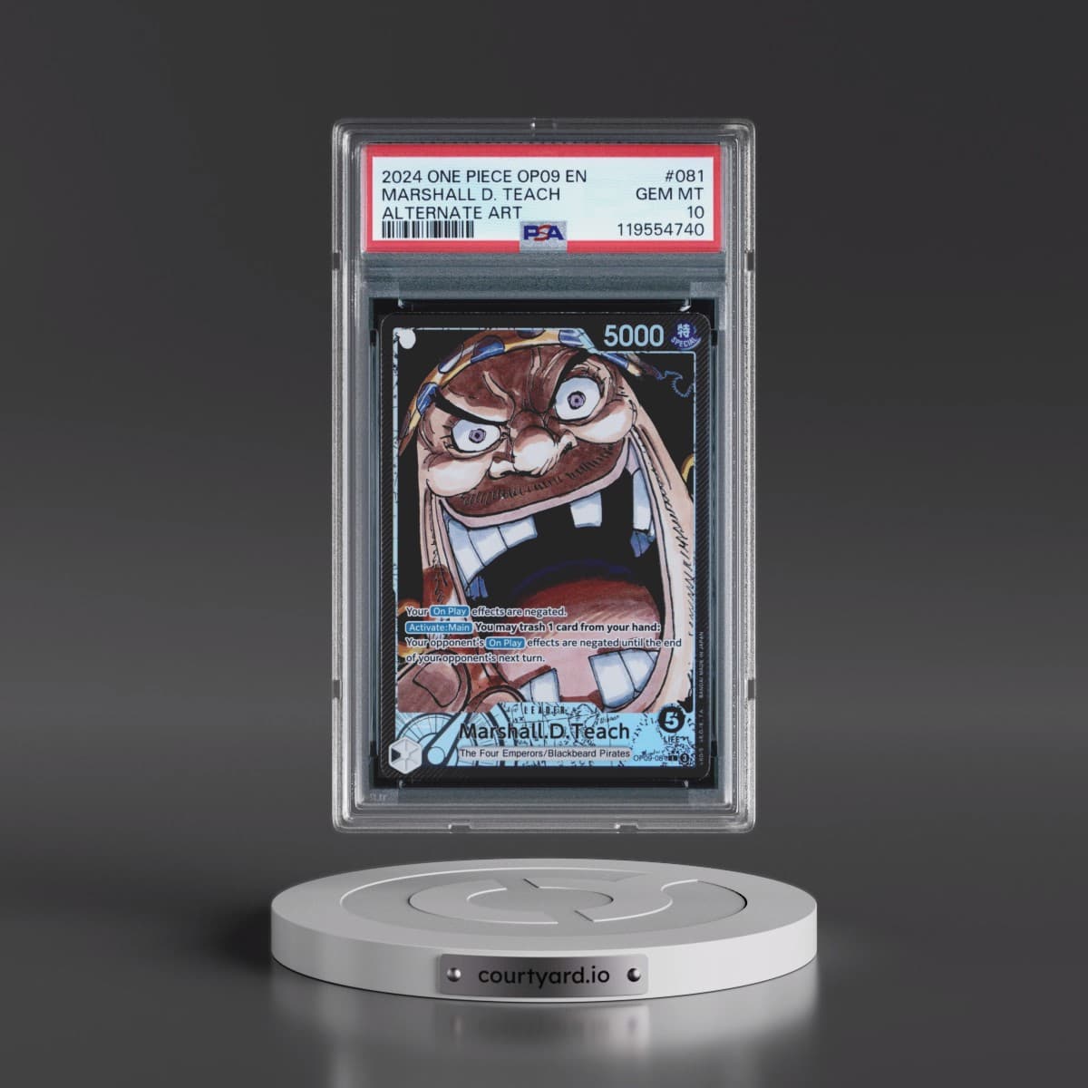 2024 One Piece OP09-Emperors in the New World #081 Marshall D. Teach - Alternate Art (PSA 10 GEM MINT)