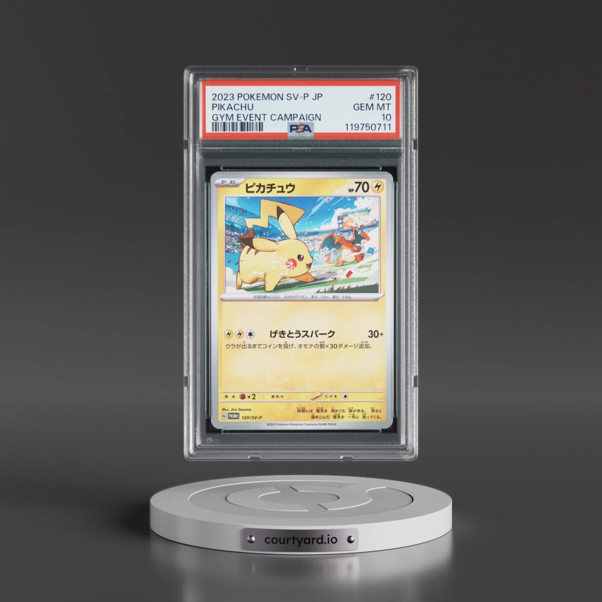 2023 Pokémon SV-P Promo #120 Pikachu - Gym Event Campaign (PSA 10 GEM MINT)