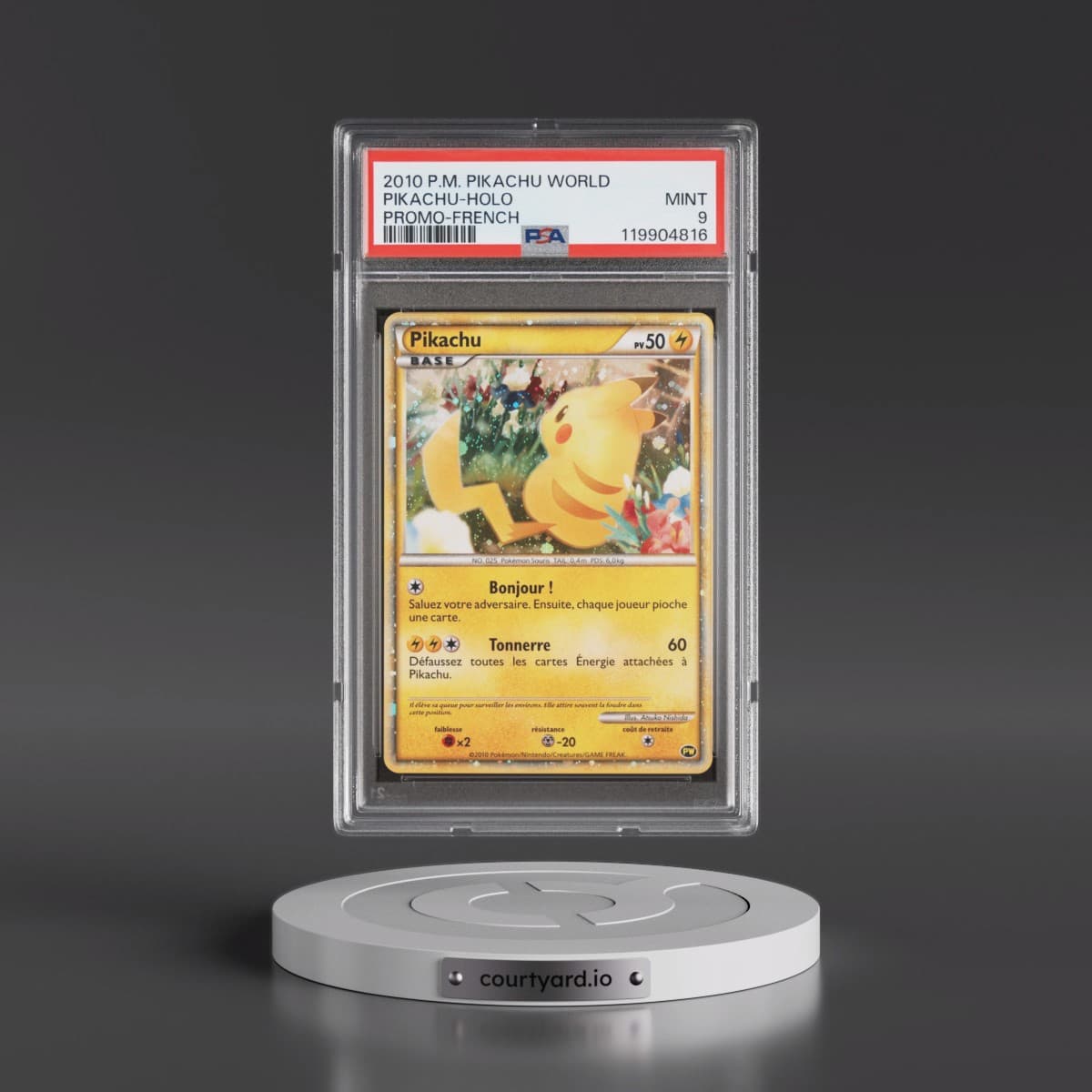 2010 Pokémon Pikachu World Promo Pikachu - Holo (PSA 9 MINT)