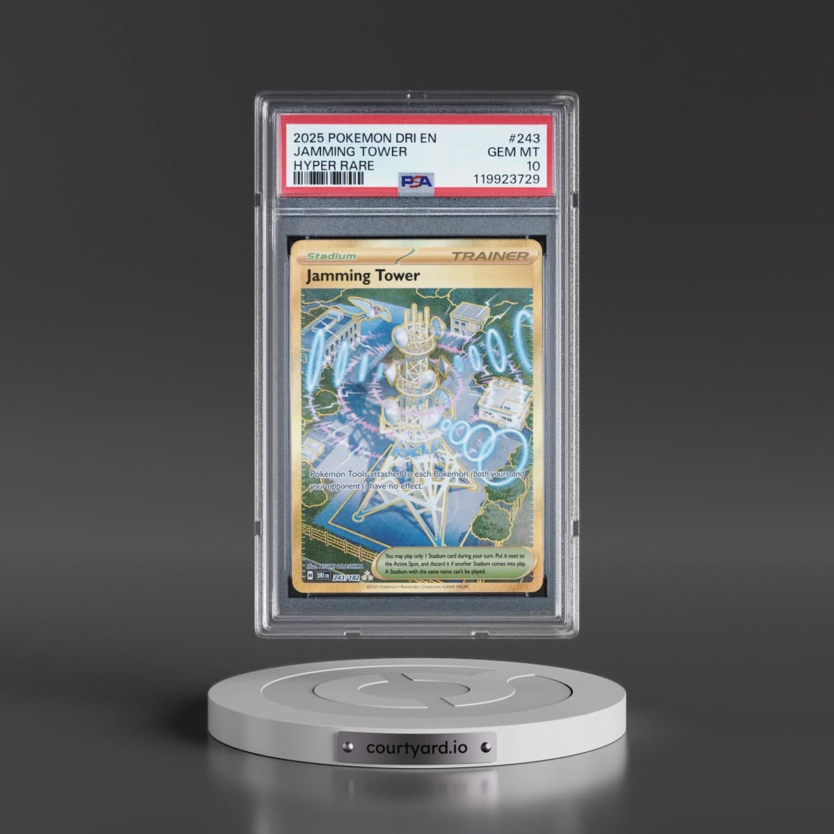 2025 Pokémon Dri EN-Destined Rivals #243 Jamming Tower - Hyper Rare (PSA 10 GEM MINT)