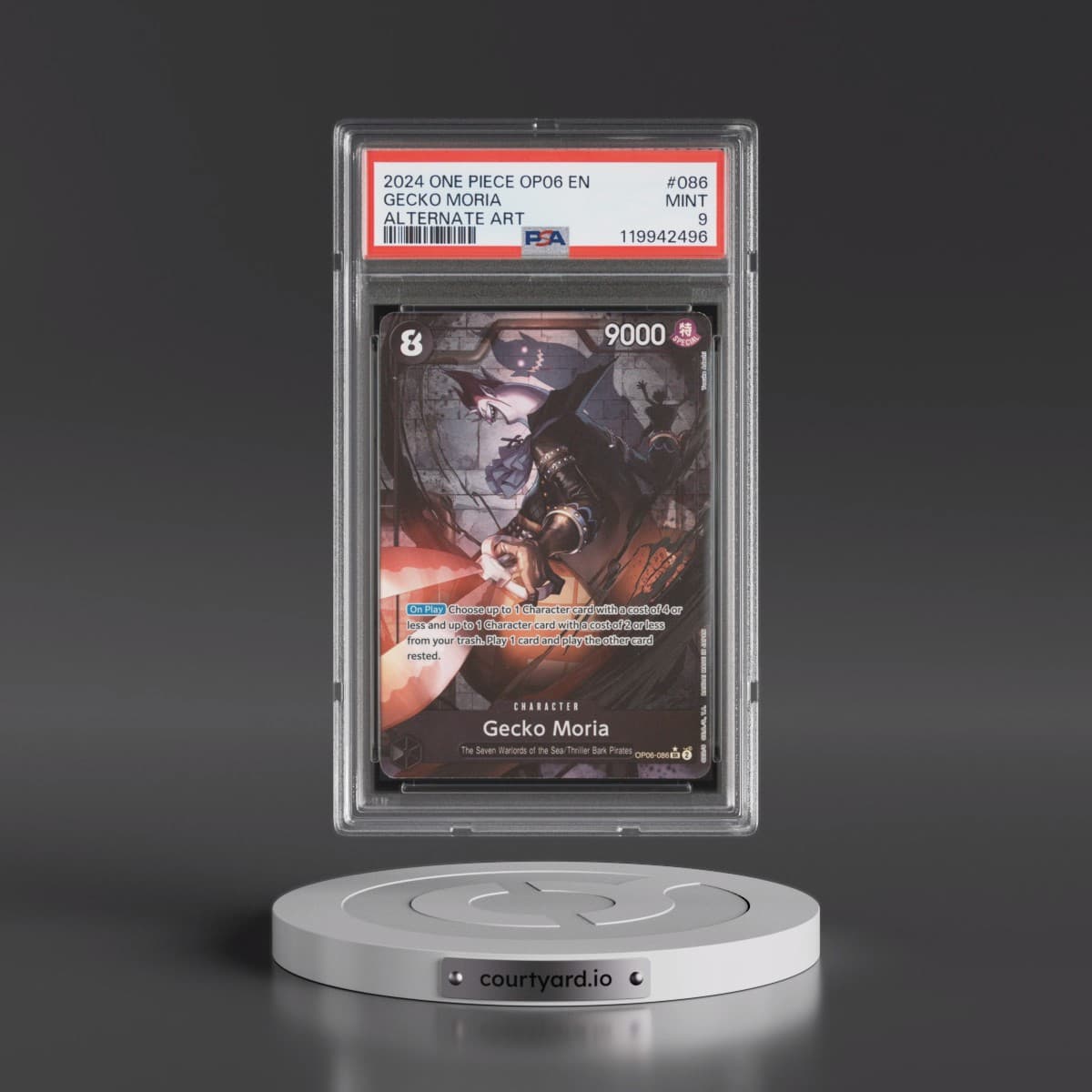2024 One Piece OP06-Wings of the Captain #086 Gecko Moria - Alternate Art (PSA 9 MINT)