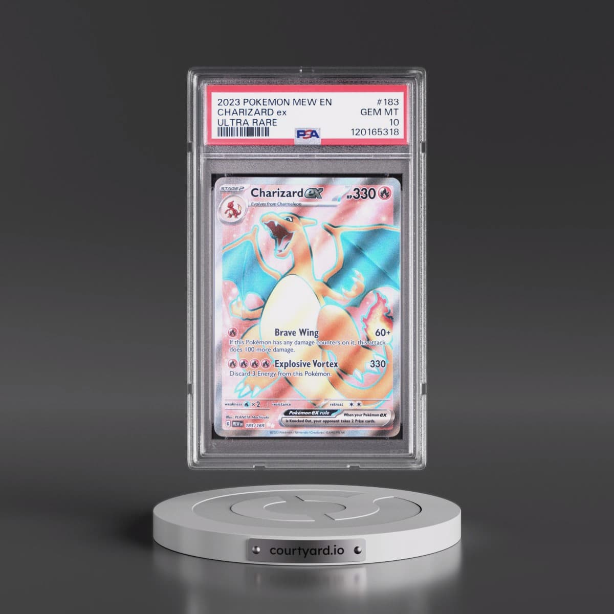 2023 Pokémon Mew EN-151 #183 Charizard EX - Holo Ultra Rare (PSA 10 GEM MINT)