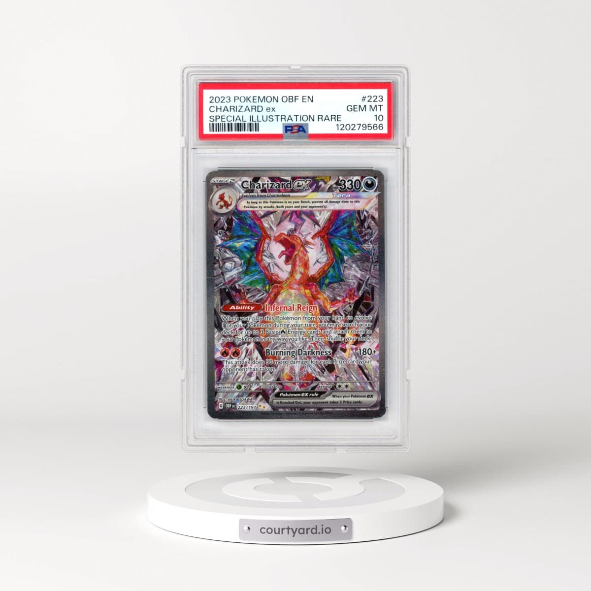 2023 Pokémon Obf EN-Obsidian Flames #223 Charizard EX - Holo Special Illustration Rare (PSA 10 GEM MINT)