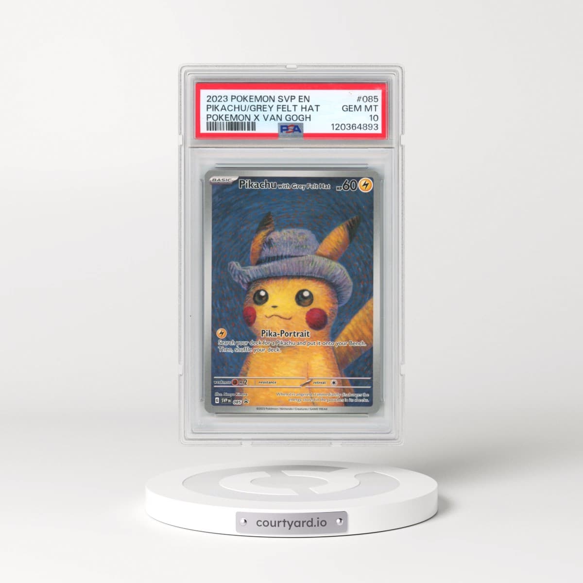 2023 Pokémon Svp EN-SV Black Star Promo #085 Pikachu With Grey Felt Hat - Pokemon X Van Gogh (PSA 10 GEM MINT)