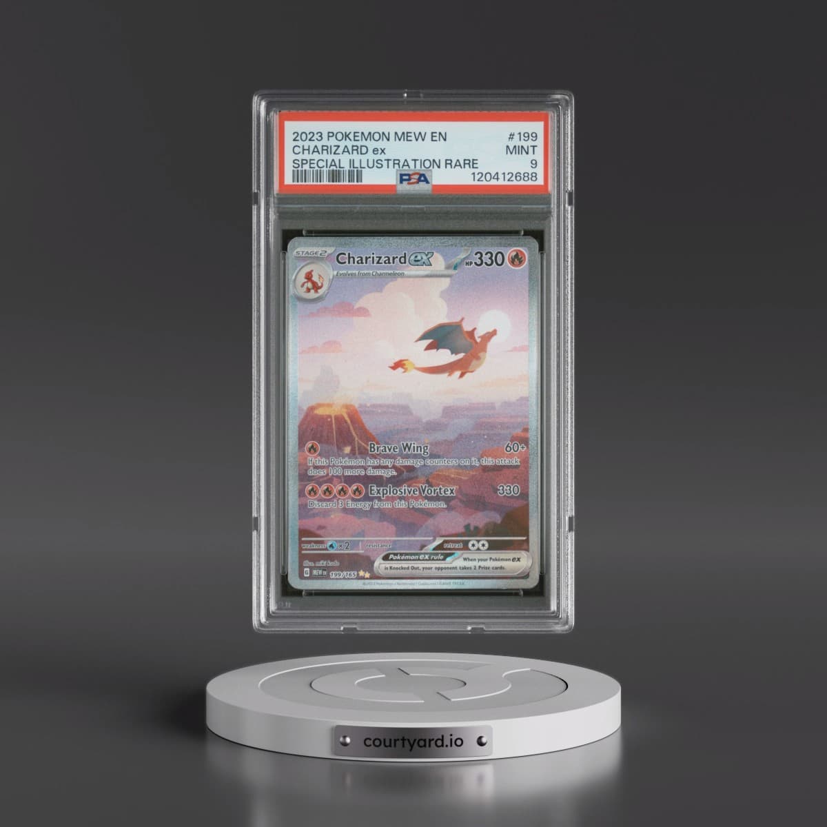 2023 Pokémon Mew EN-151 #199 Charizard EX - Holo Special Illustration Rare (PSA 9 MINT)