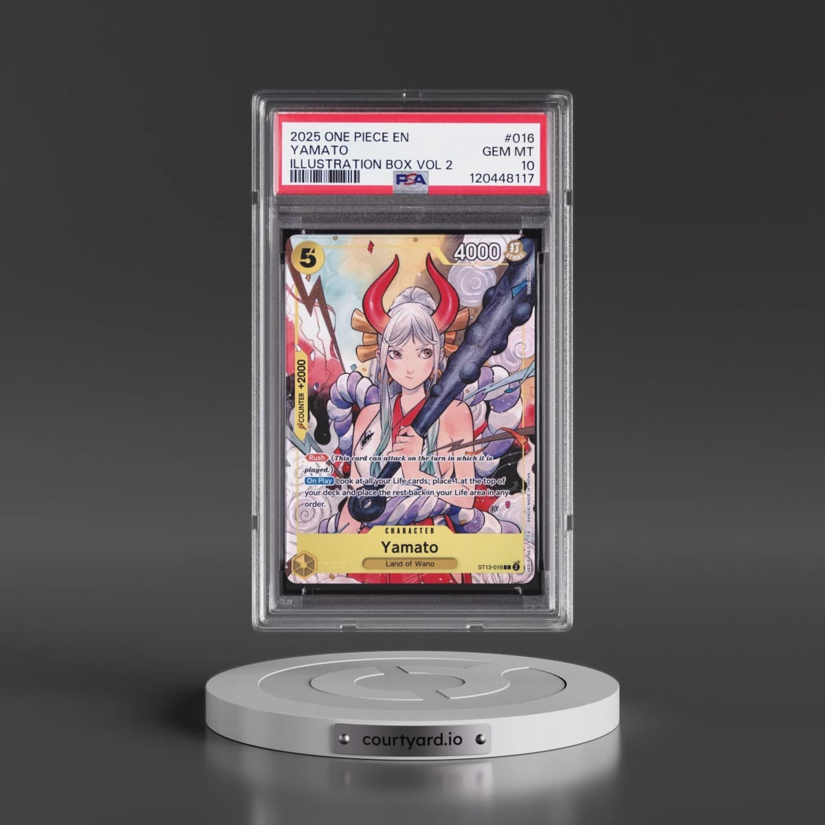 2025 One Piece Promos #016 Yamato - Illustration Box Vol 2 (PSA 10 GEM MINT)