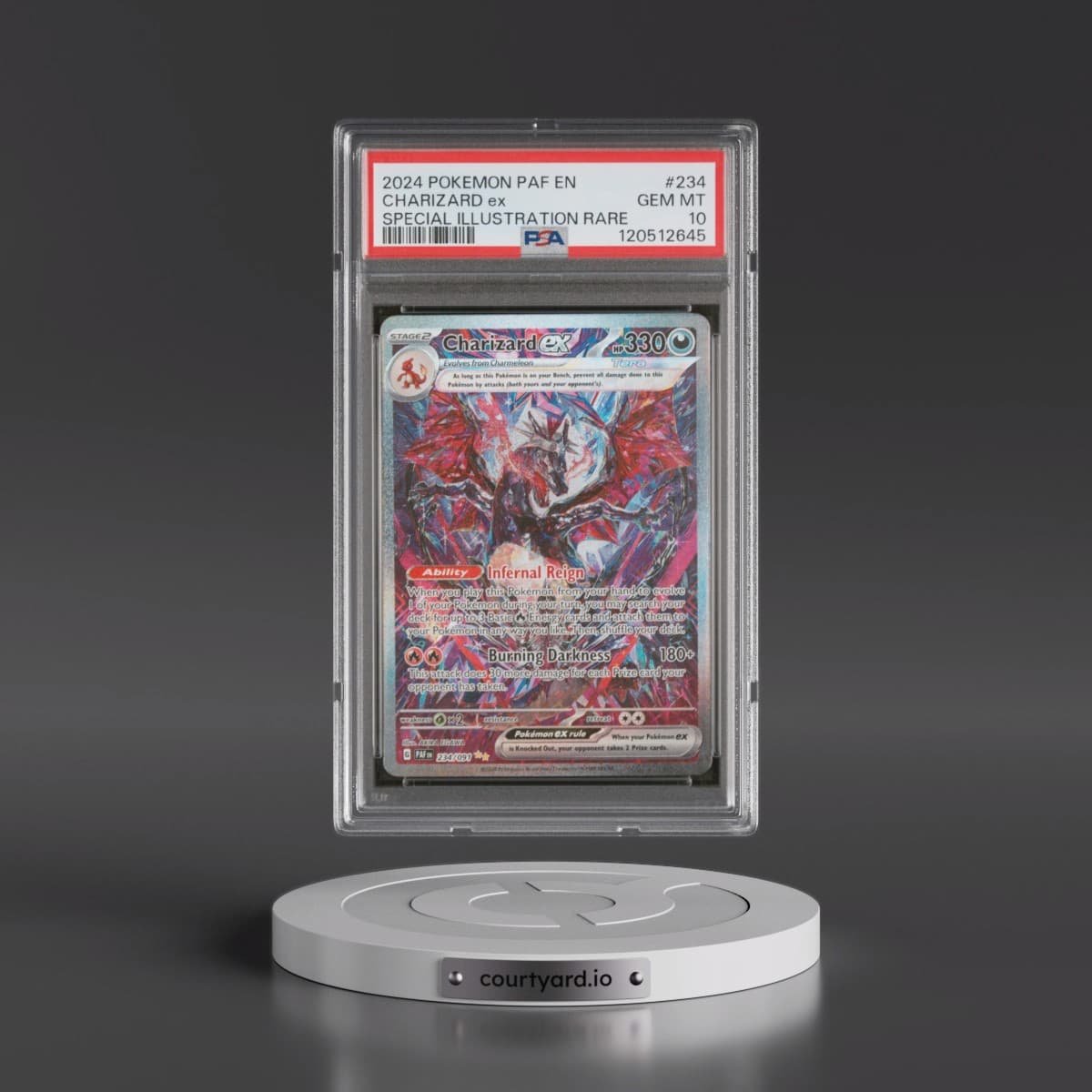 2024 Pokémon Paf EN-Paldean Fates #234 Charizard EX - Holo Special Illustration Rare (PSA 10 GEM MINT)