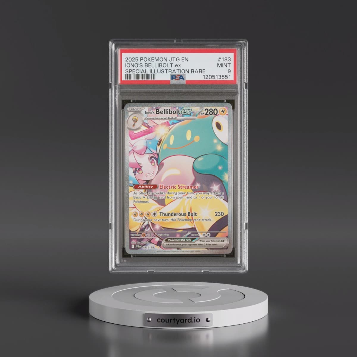 2025 Pokémon Jtg EN-Journey Together #183 Iono's Bellibolt EX - Holo Special Illustration Rare (PSA 9 MINT)