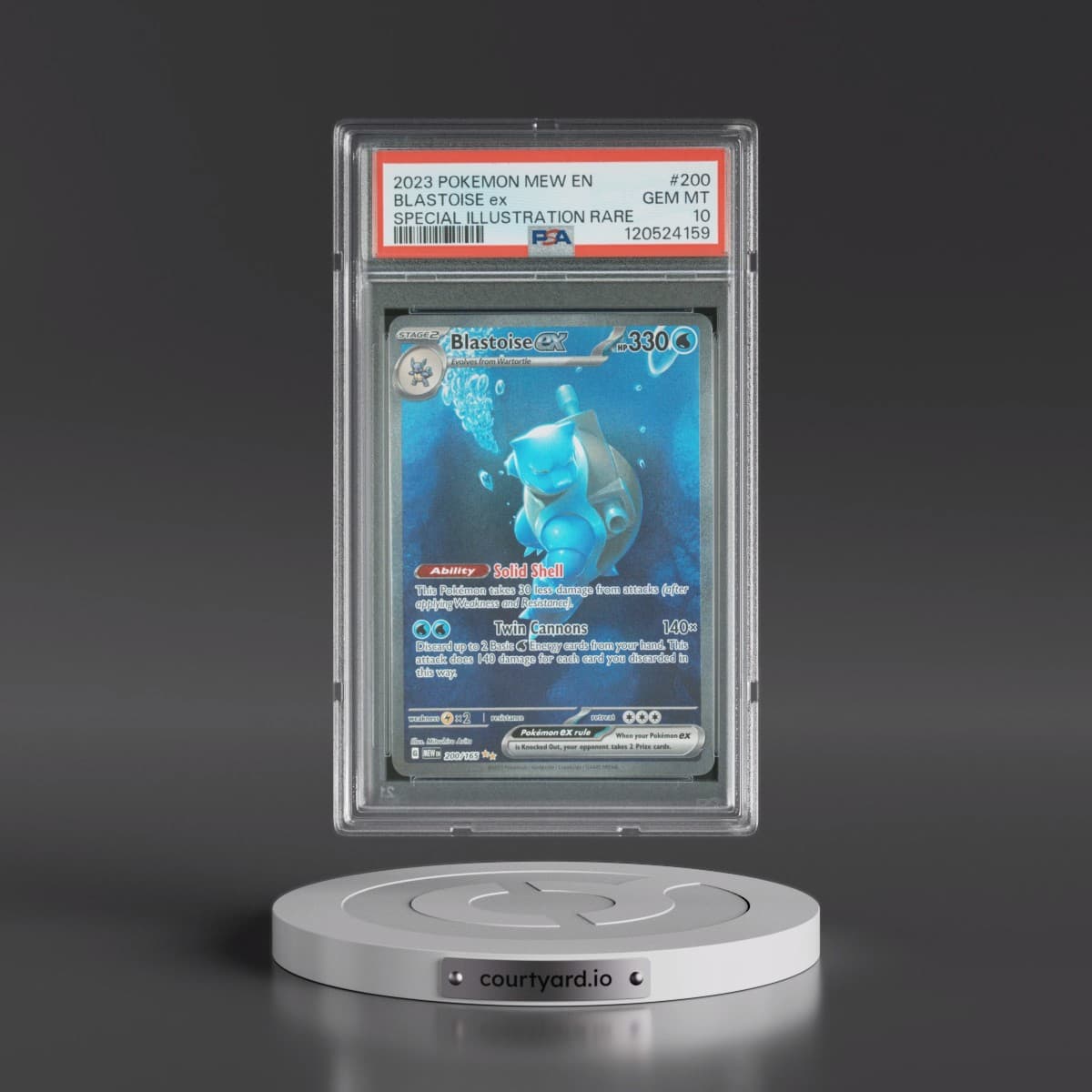 2023 Pokémon Mew EN-151 #200 Blastoise EX - Holo Special Illustration Rare (PSA 10 GEM MINT)