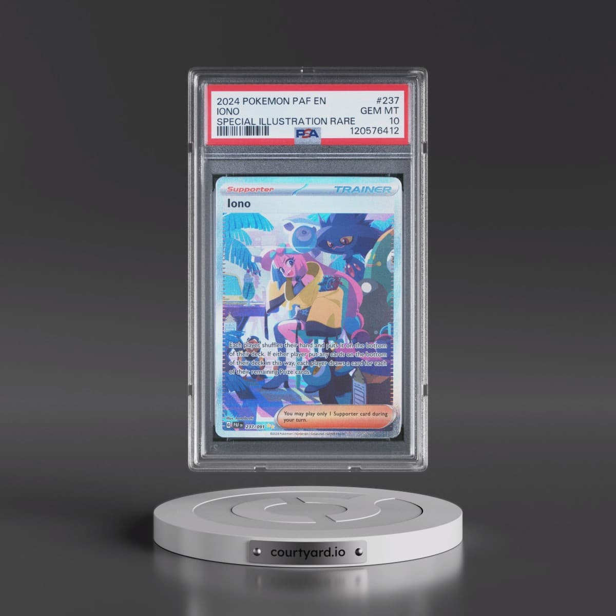 2024 Pokémon Paf EN-Paldean Fates #237 Iono - Special Illustration Rare (PSA 10 GEM MINT)