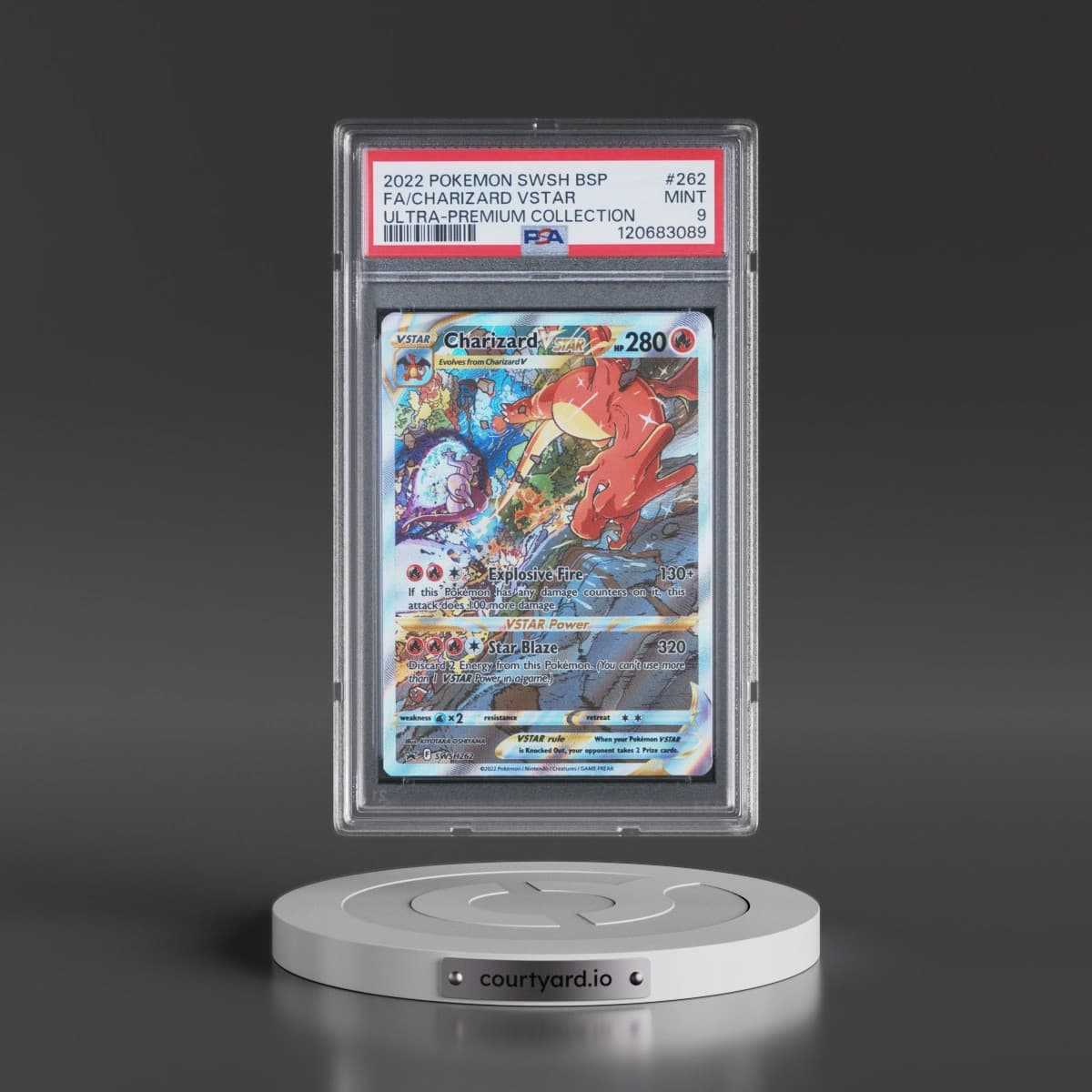2022 Pokémon Swsh Black Star Promo #262 Charizard Vstar - Full Art Sword & Shield Ultra-Premium Collection-Charizard (PSA 9 MINT)