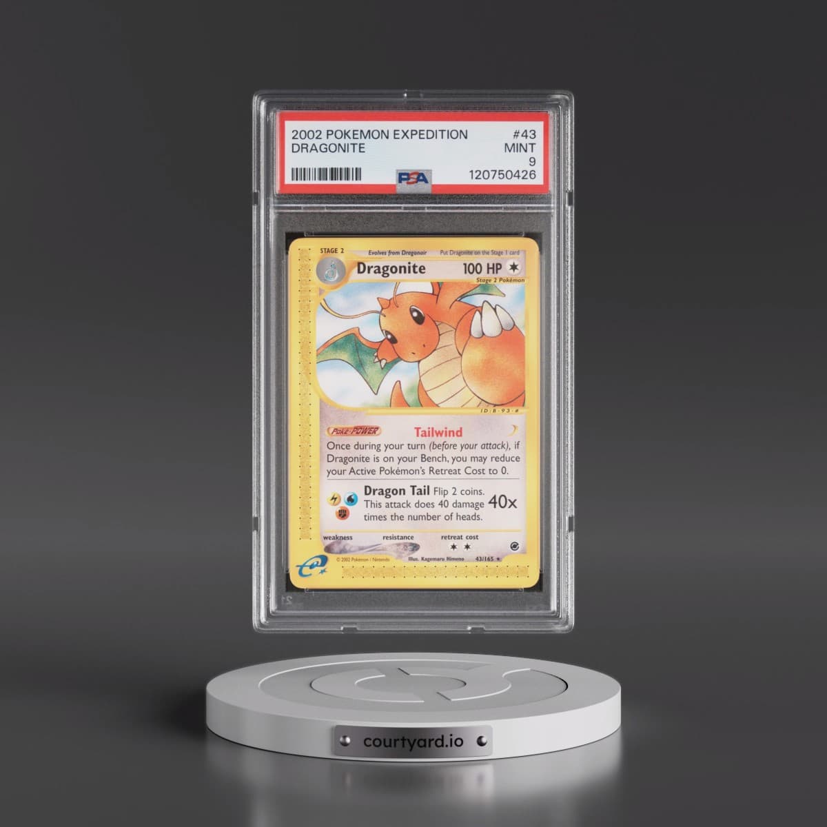 2002 Pokémon Expedition #43 Dragonite (PSA 9 MINT)