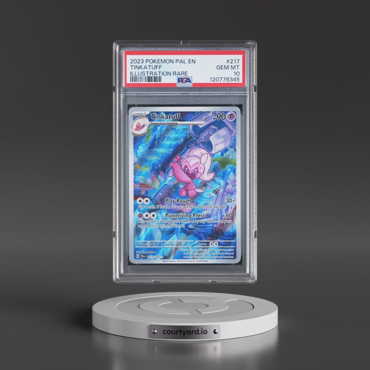 2023 Pokémon Pal EN-Paldea Evolved #217 Tinkatuff - Illustration Rare (PSA 10 GEM MINT)