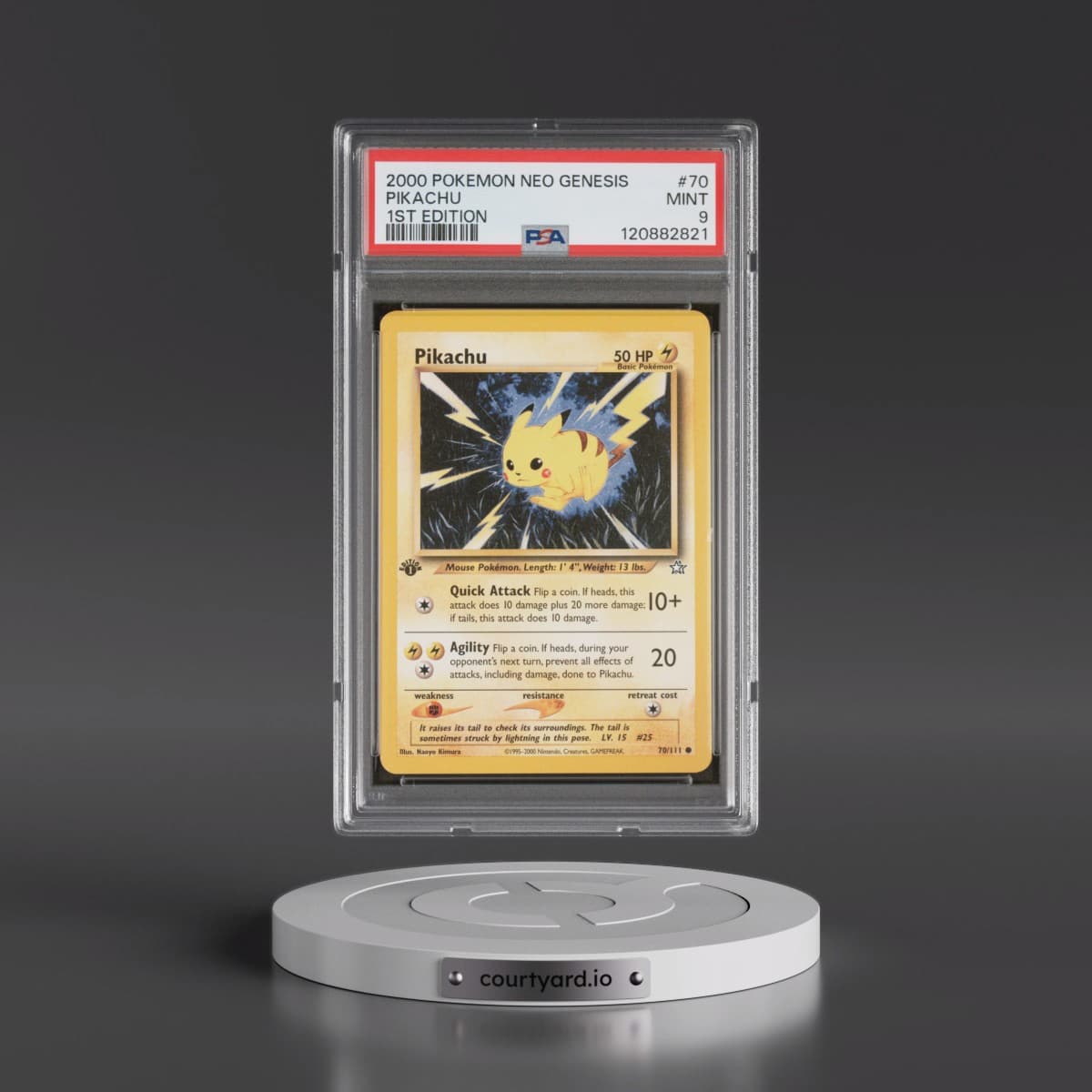 2000 Pokémon Neo Genesis #70 Pikachu - 1st Edition (PSA 9 MINT)
