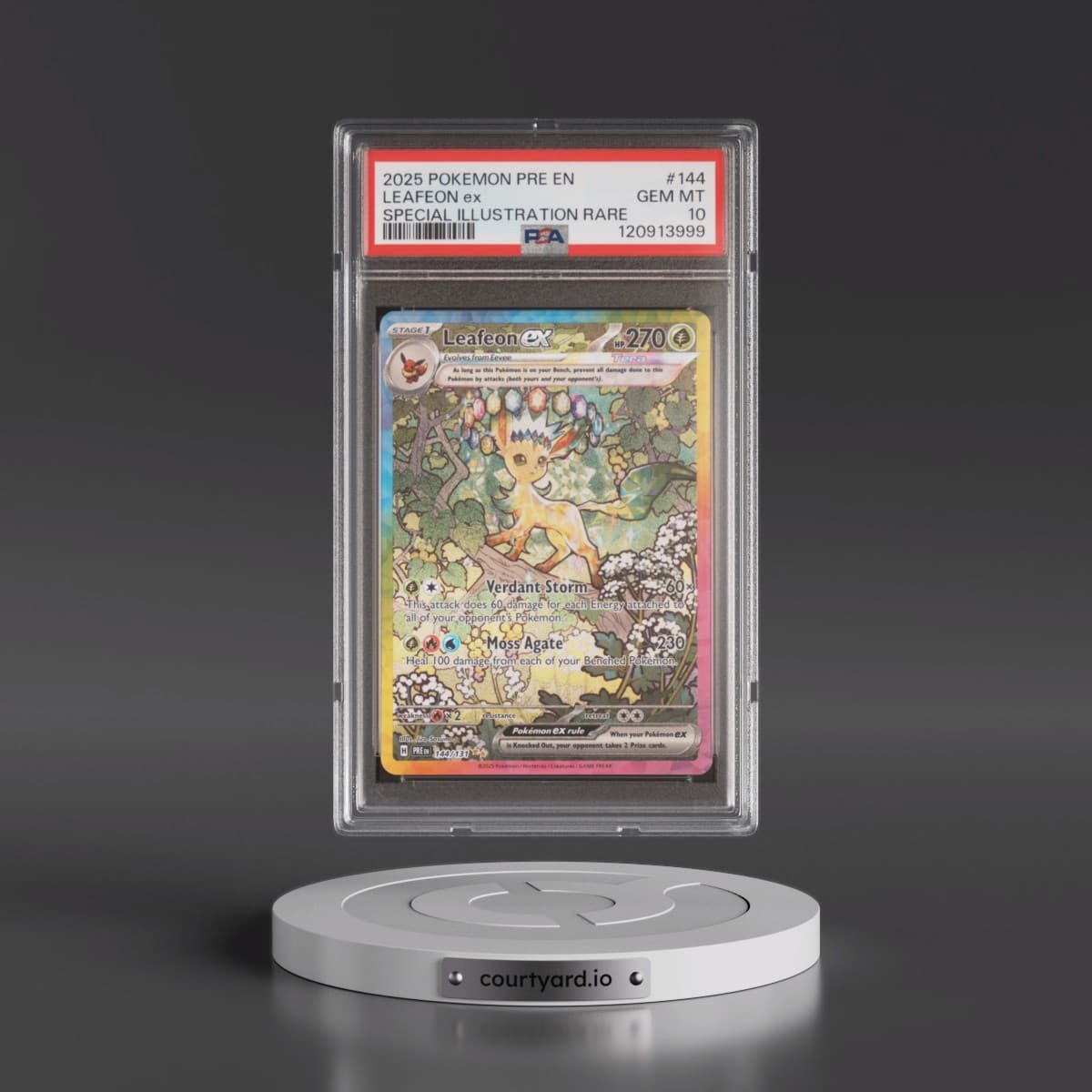 2025 Pokémon Pre EN-Prismatic Evolutions #144 Leafeon EX - Holo Special Illustration Rare (PSA 10 GEM MINT)
