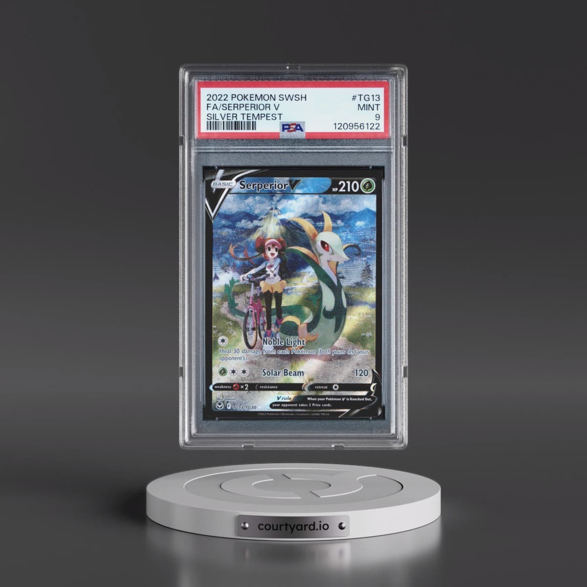 2022 Pokémon Sword & Shield Silver Tempest #TG13 Serperior V - Holo Full Art (PSA 9 MINT)