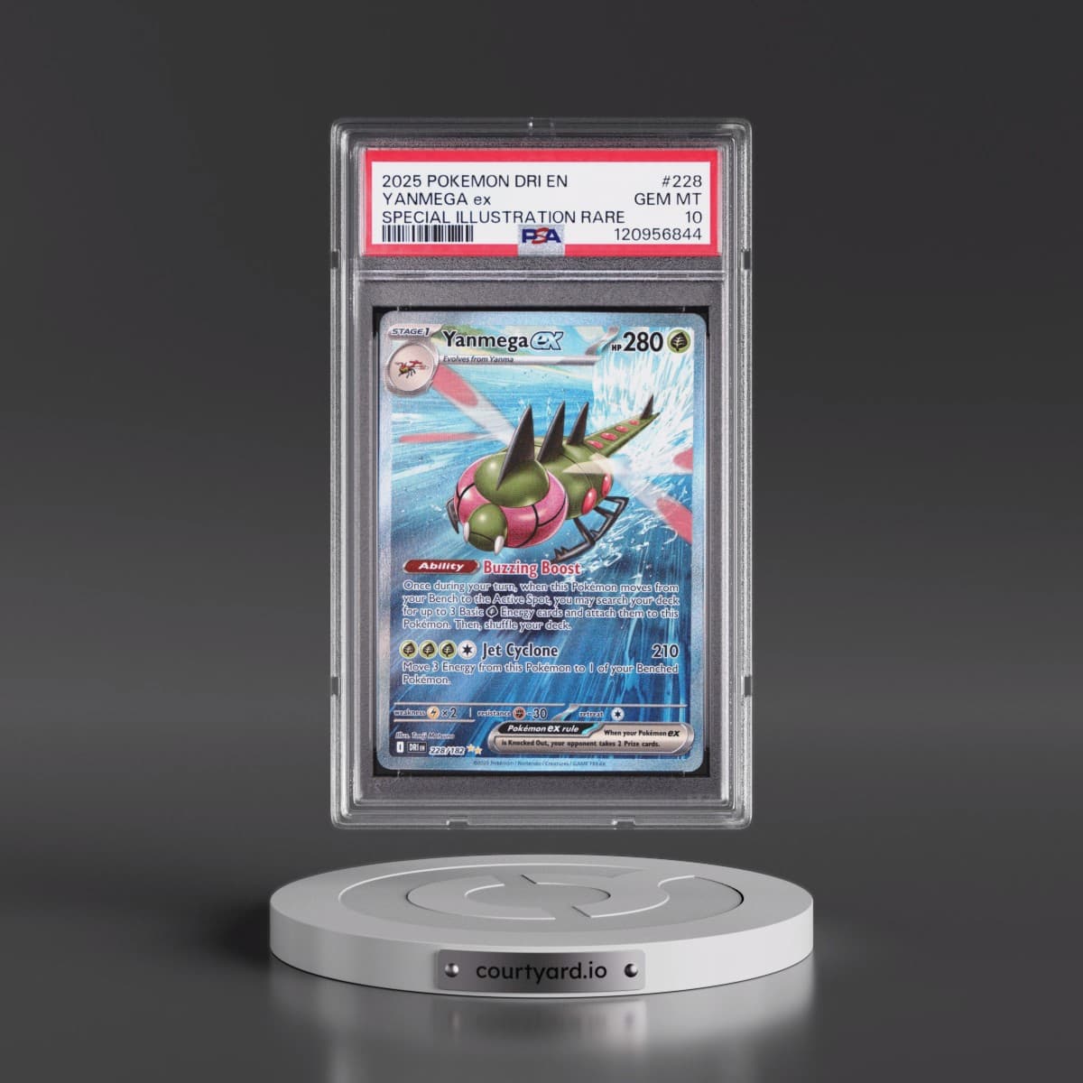 2025 Pokémon Dri EN-Destined Rivals #228 Yanmega EX - Holo Special Illustration Rare (PSA 10 GEM MINT)