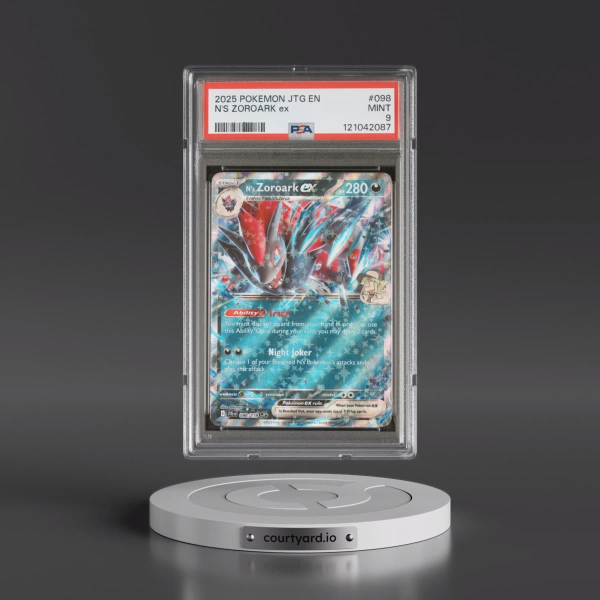 2025 Pokémon Jtg EN-Journey Together #098 N's Zoroark EX - Holo (PSA 9 MINT)