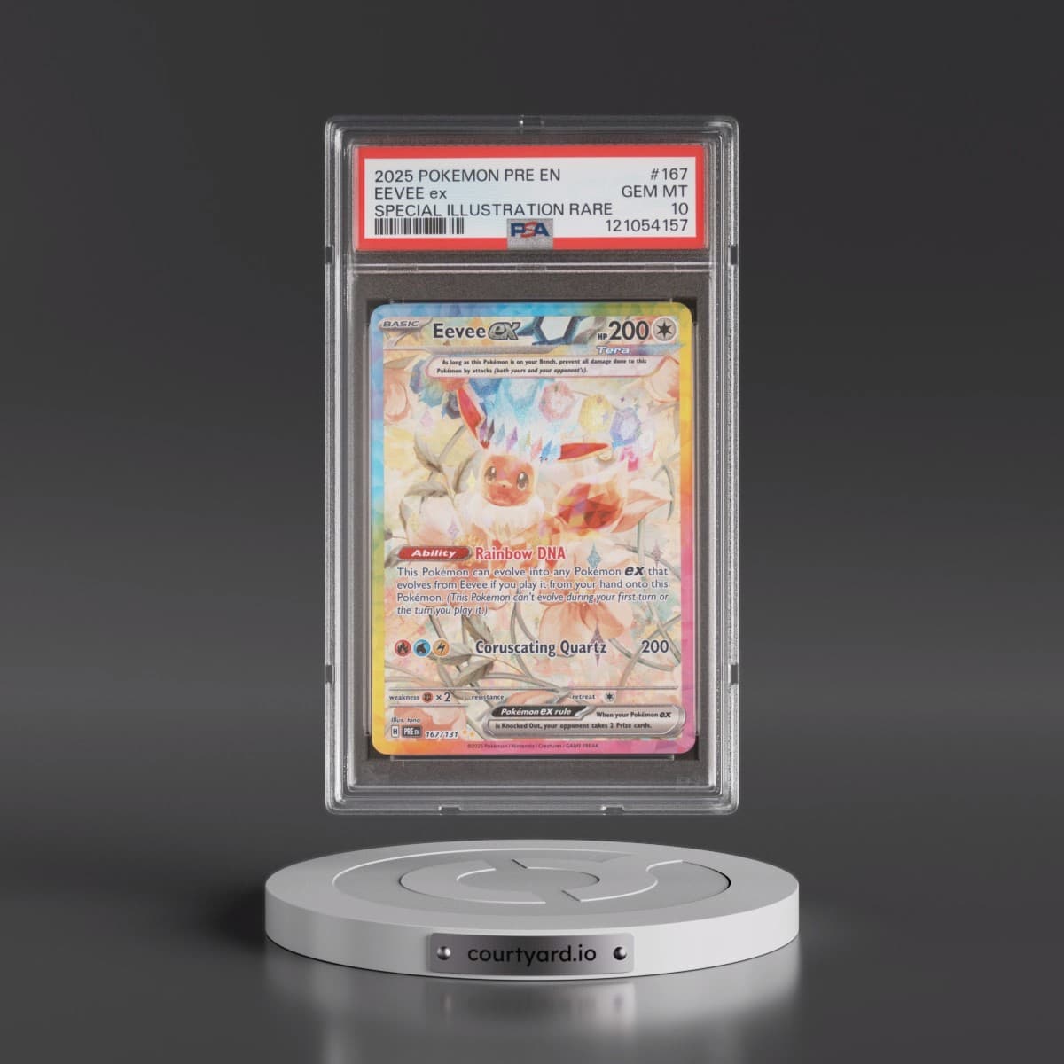 2025 Pokémon Pre EN-Prismatic Evolutions #167 Eevee EX - Holo Special Illustration Rare (PSA 10 GEM MINT)