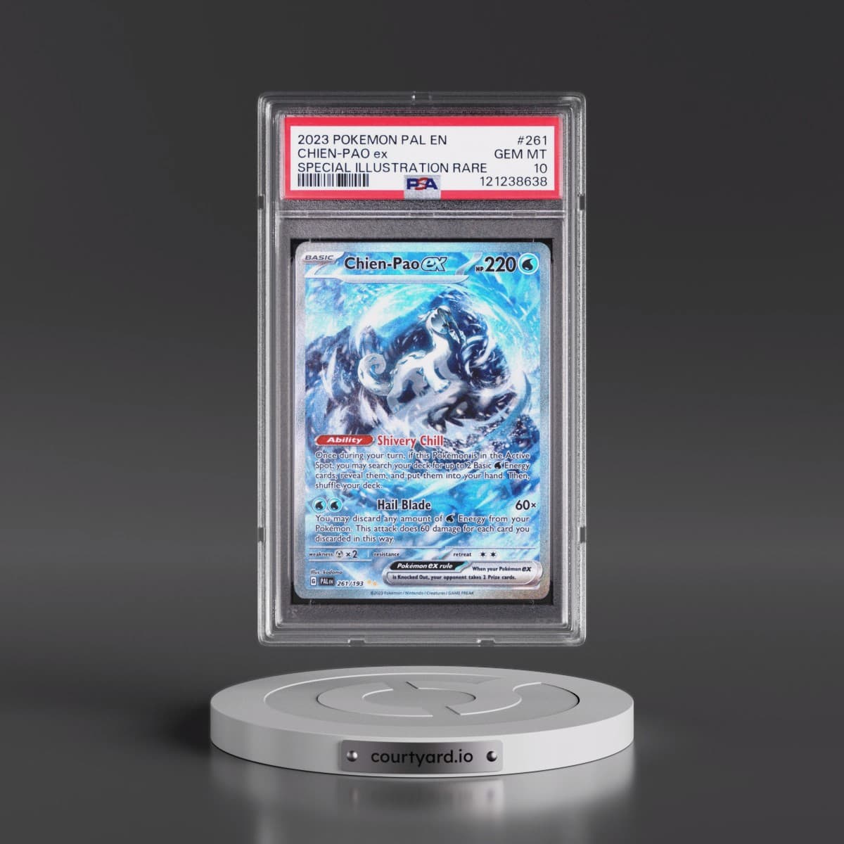 2023 Pokémon Pal EN-Paldea Evolved #261 Chien-Pao EX - Holo Special Illustration Rare (PSA 10 GEM MINT)