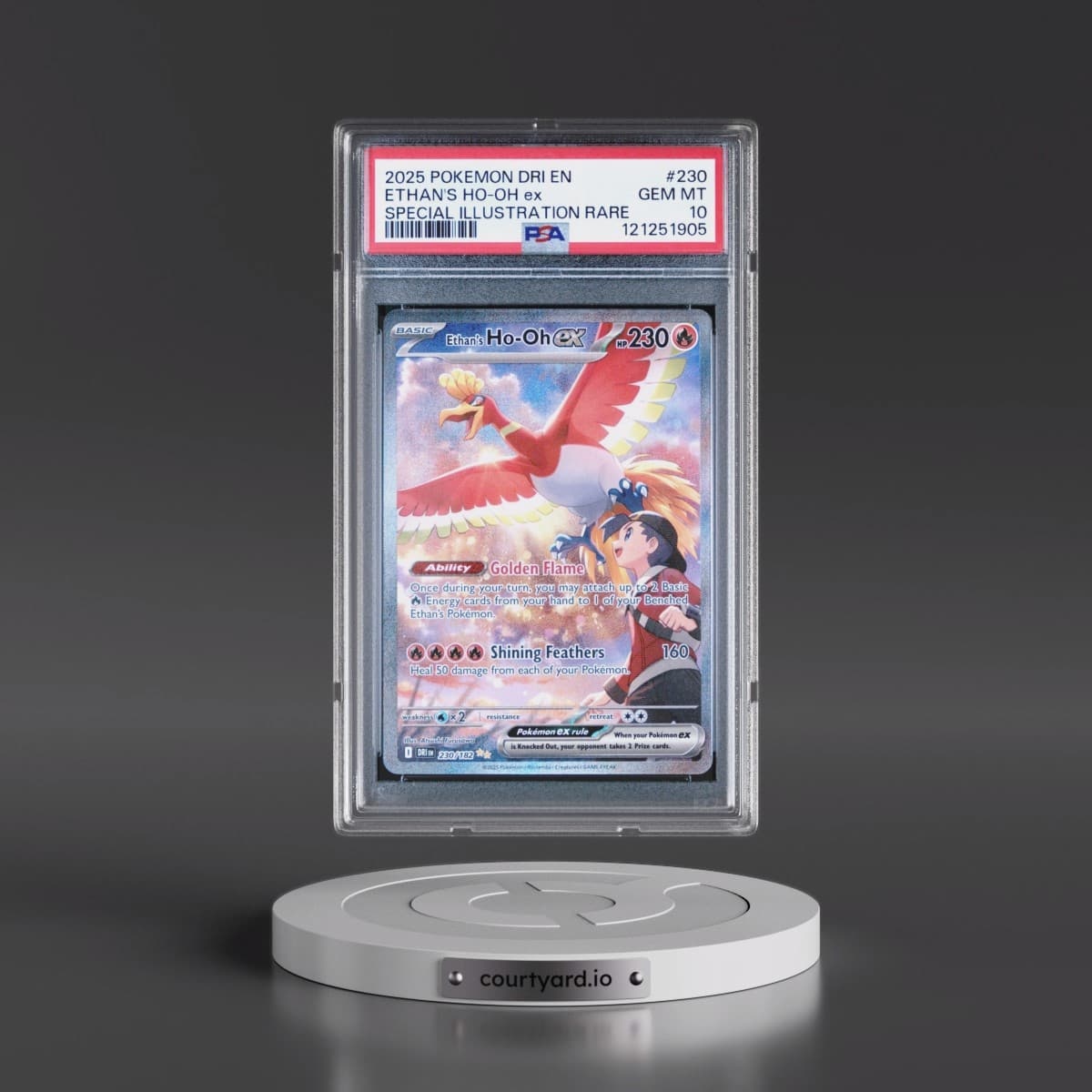 2025 Pokémon Dri EN-Destined Rivals #230 Ethan's HO-Oh EX - Holo Special Illustration Rare (PSA 10 GEM MINT)