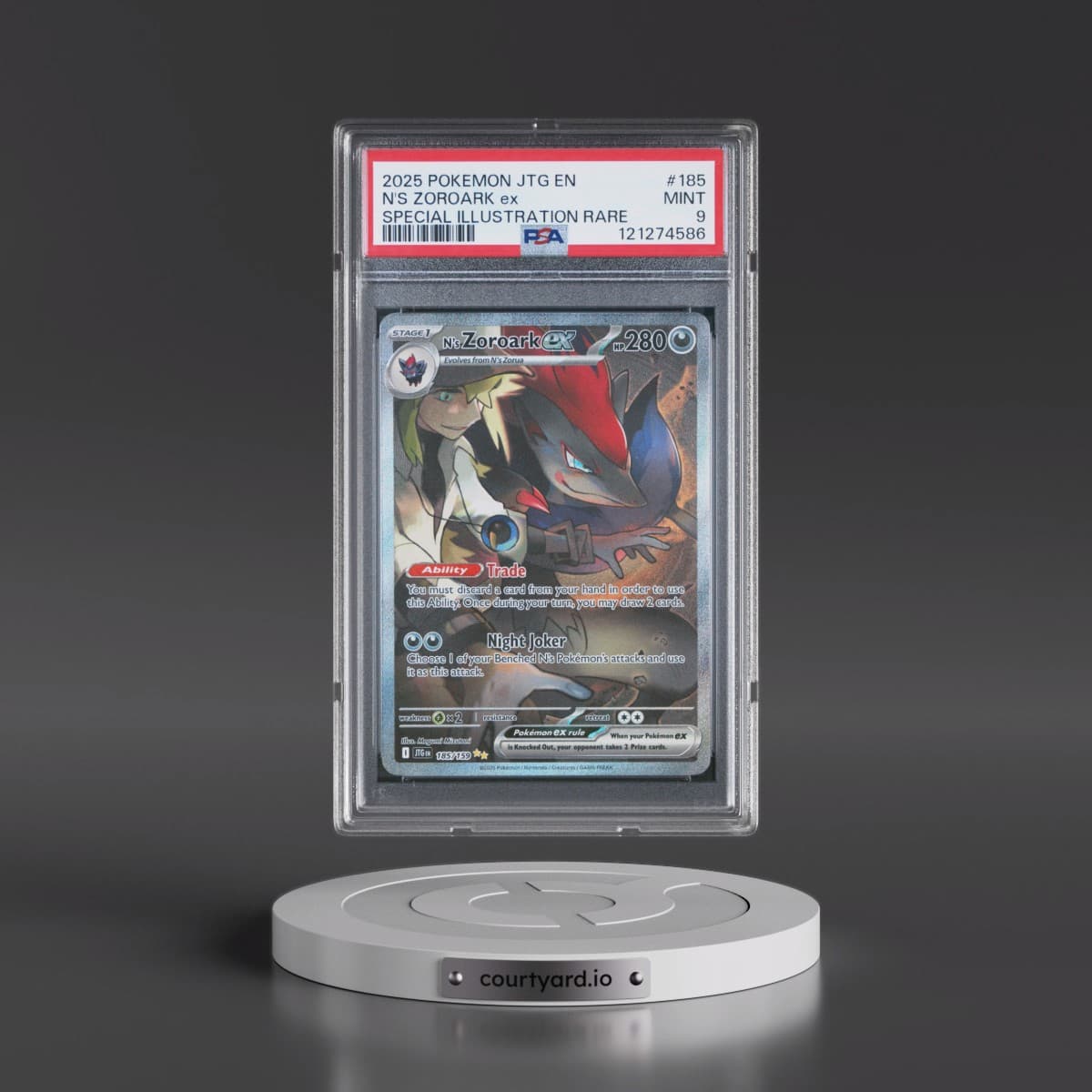 2025 Pokémon Jtg EN-Journey Together #185 N's Zoroark EX - Holo Special Illustration Rare (PSA 9 MINT)