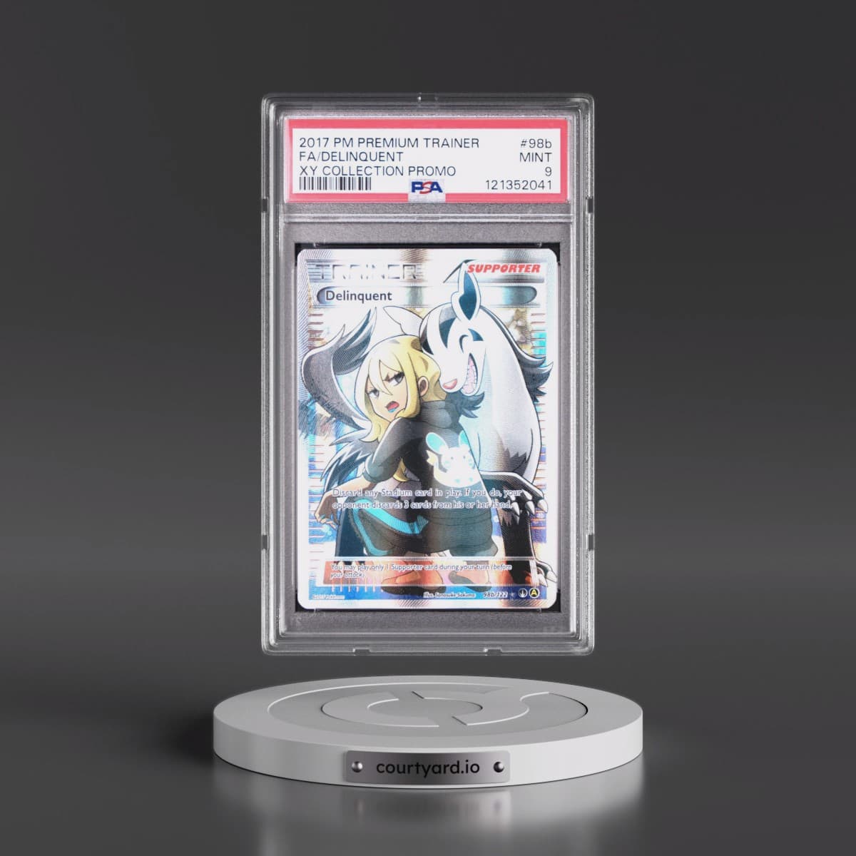 2017 Pokémon Premium Trainer XY Collection Promo #98b Delinquent - Full Art (PSA 9 MINT)