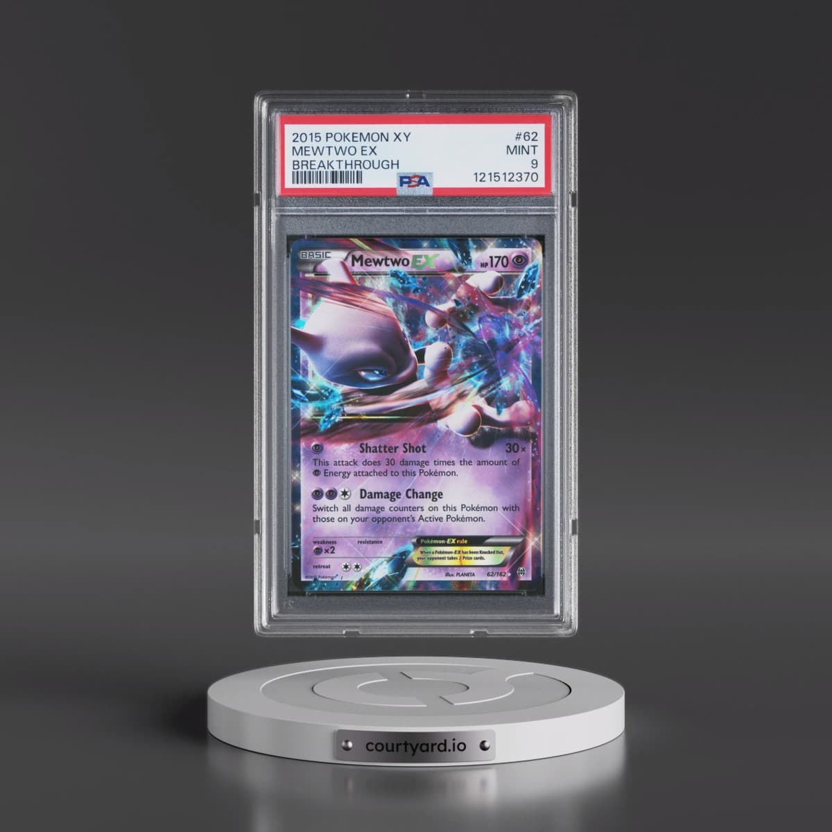 2015 Pokémon XY Breakthrough #62 Mewtwo EX - Holo (PSA 9 MINT)