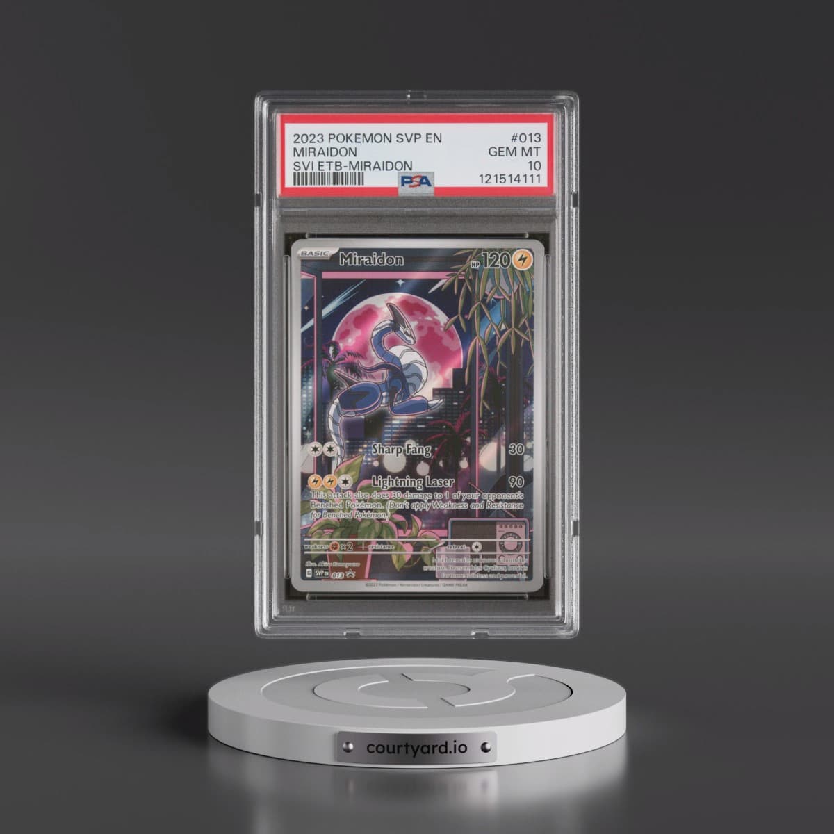 2023 Pokémon Svp EN-SV Black Star Promo #013 Miraidon - Scarlet & Violet Elite Trainer Box-Miraidon (PSA 10 GEM MINT)