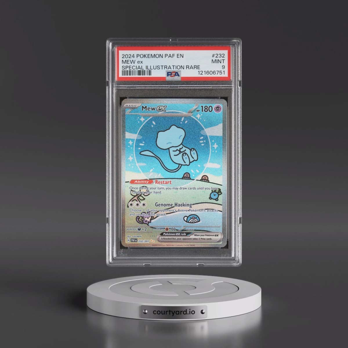 2024 Pokémon Paf EN-Paldean Fates #232 Mew EX - Holo Special Illustration Rare (PSA 9 MINT)