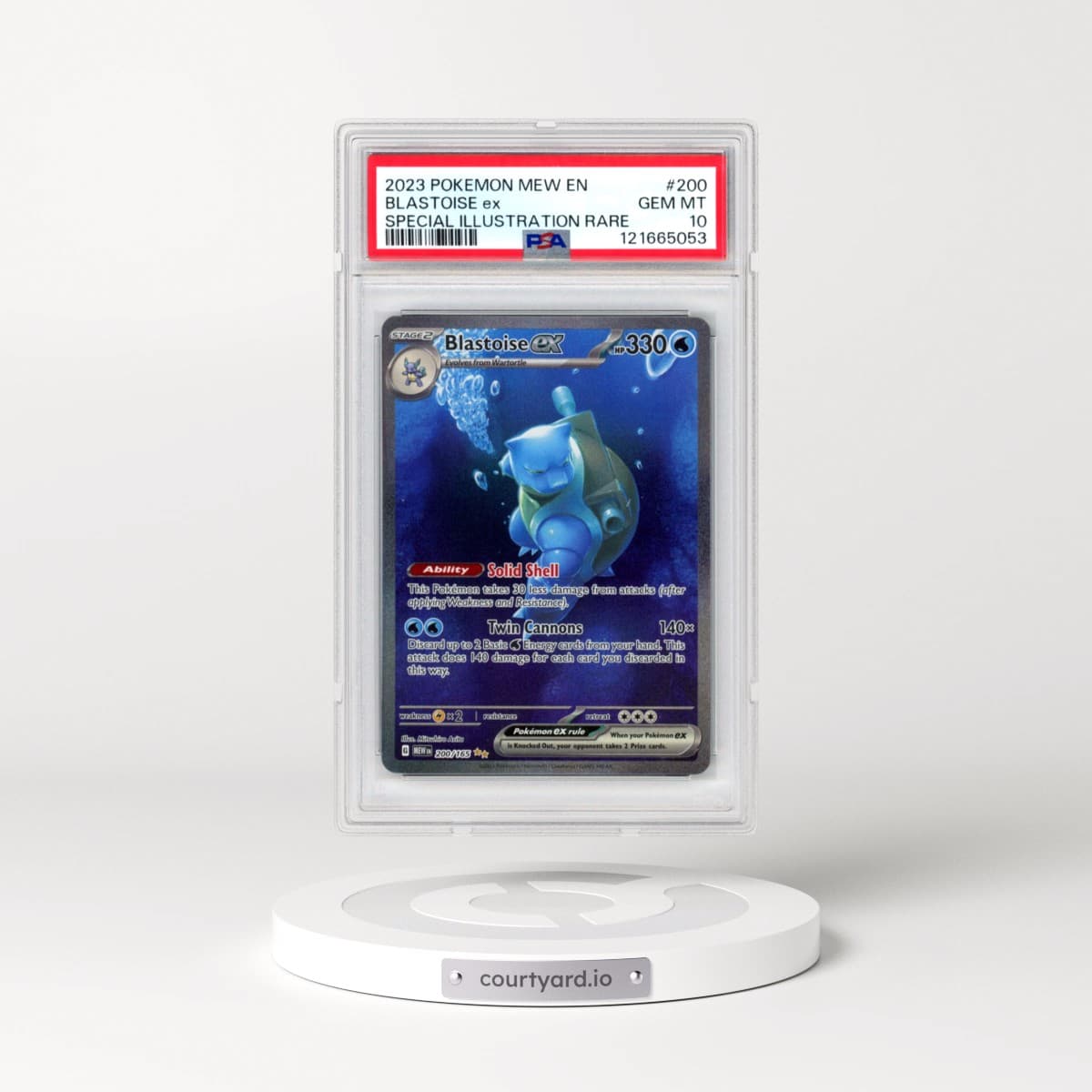 2023 Pokémon Mew EN-151 #200 Blastoise EX - Holo Special Illustration Rare (PSA 10 GEM MINT)