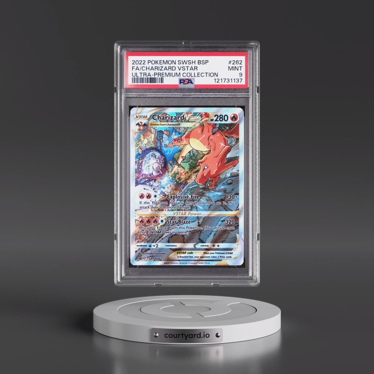 2022 Pokémon Swsh Black Star Promo #262 Charizard Vstar - Full Art Sword & Shield Ultra-Premium Collection-Charizard (PSA 9 MINT)