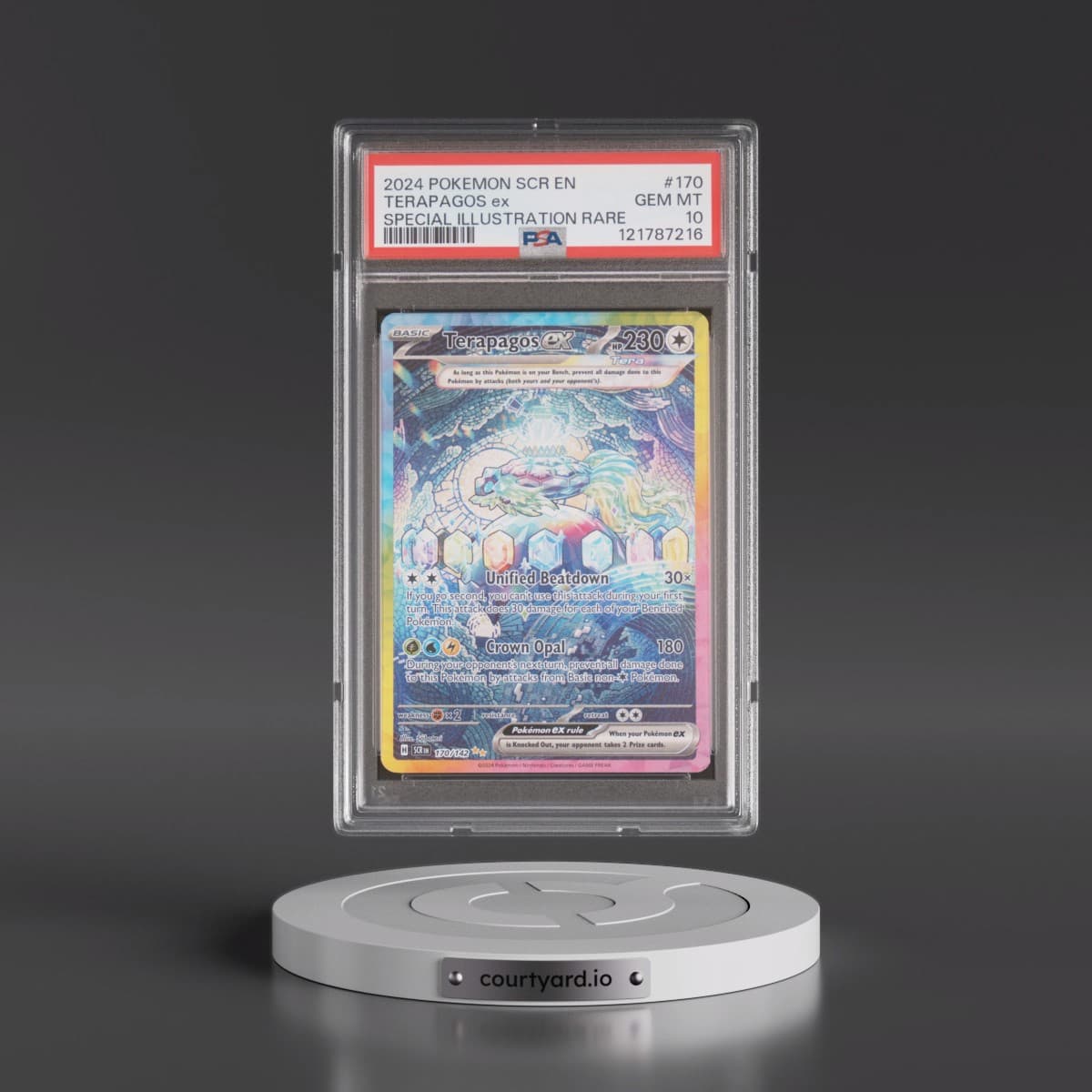 2024 Pokémon Scr EN-Stellar Crown #170 Terapagos EX - Holo Special Illustration Rare (PSA 10 GEM MINT)