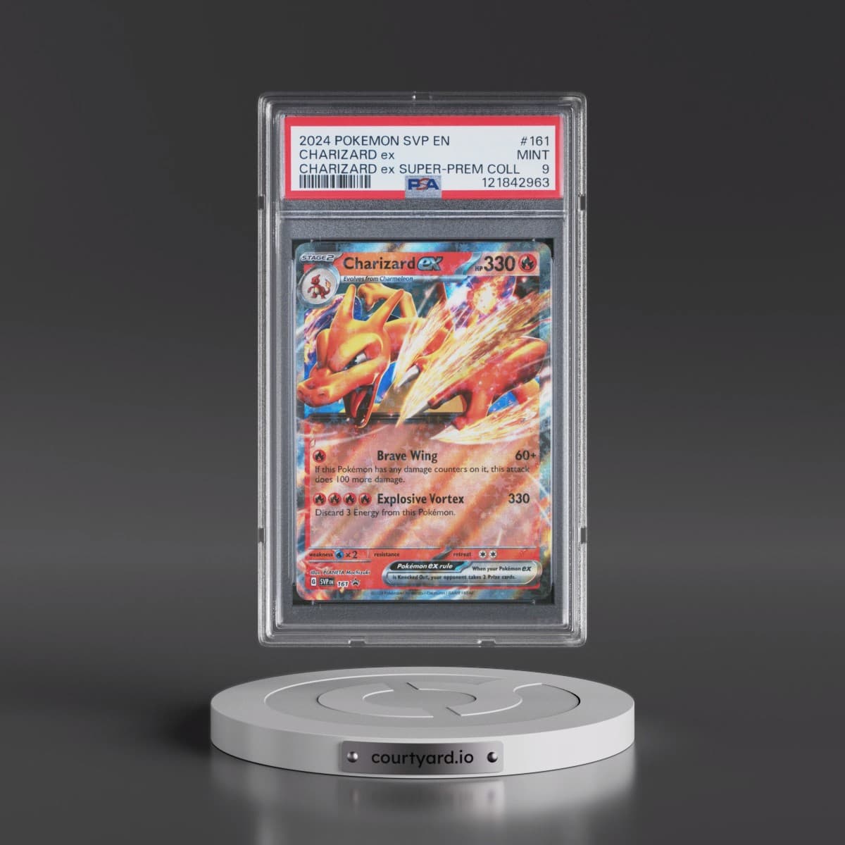 2024 Pokémon Svp EN-SV Black Star Promo #161 Charizard EX - Holo Charizard EX Super-Premium Collection (PSA 9 MINT)