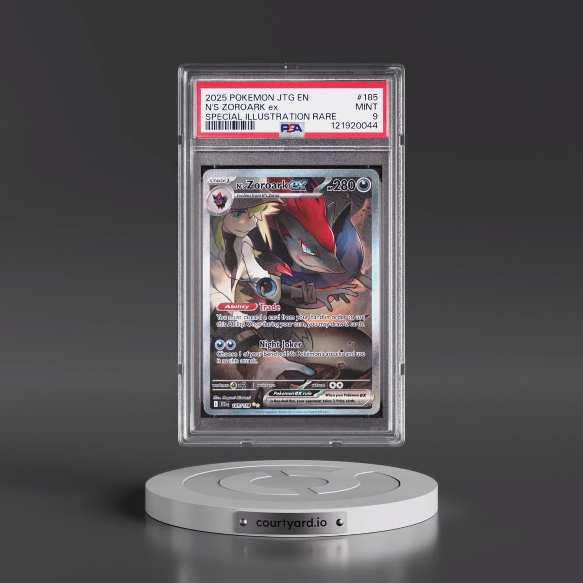 2025 Pokémon Jtg EN-Journey Together #185 N's Zoroark EX - Holo Special Illustration Rare (PSA 9 MINT)