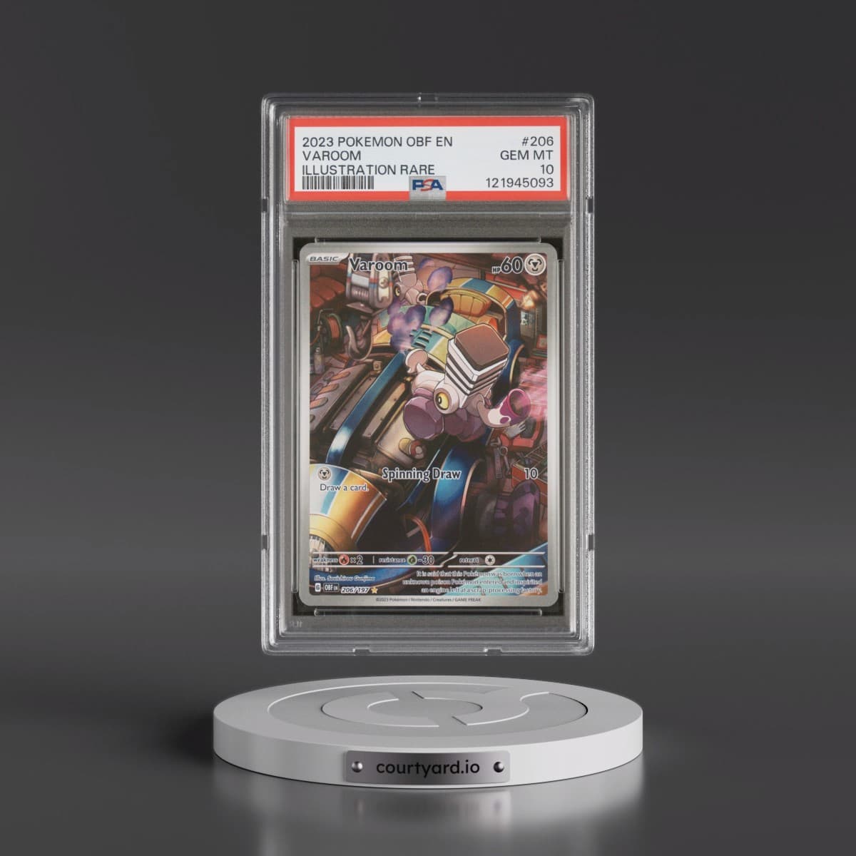 2023 Pokémon Obf EN-Obsidian Flames #206 Varoom - Illustration Rare (PSA 10 GEM MINT)
