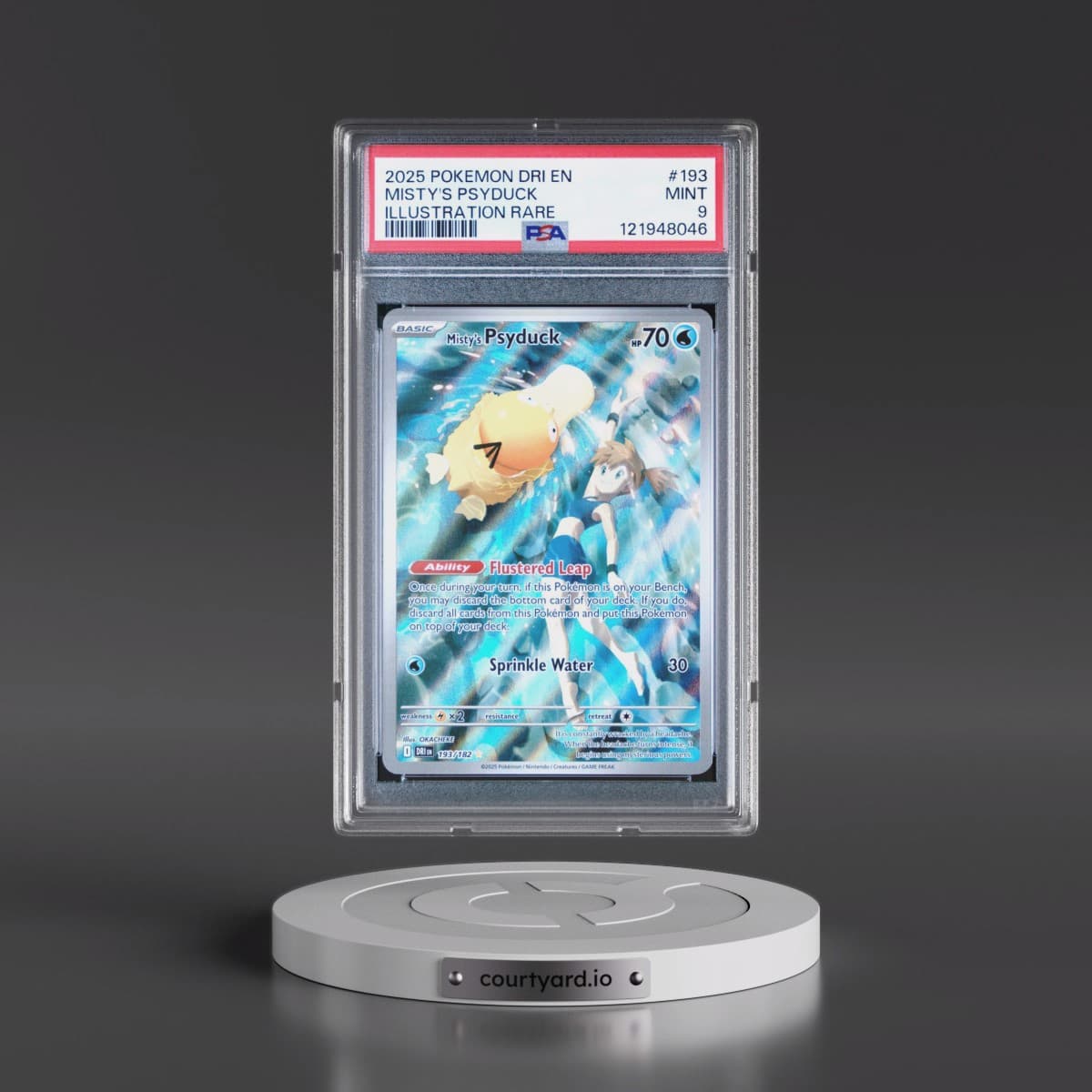 2025 Pokémon Dri EN-Destined Rivals #193 Misty's Psyduck - Illustration Rare (PSA 9 MINT)