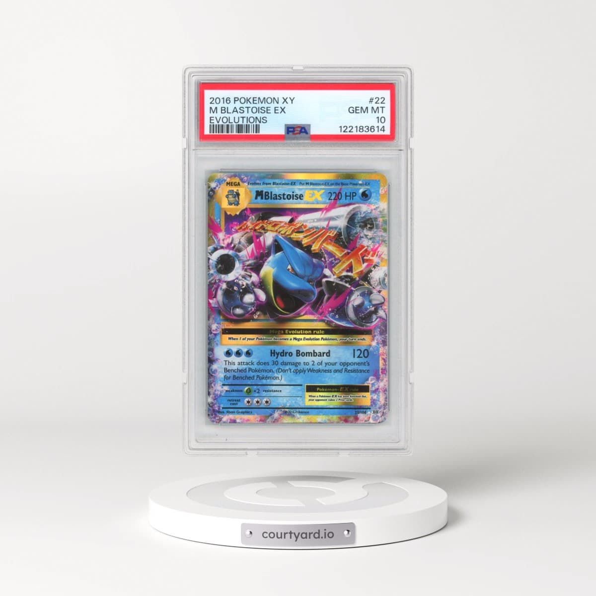 2016 Pokémon XY Evolutions #22 M Blastoise EX - Holo (PSA 10 GEM MINT)