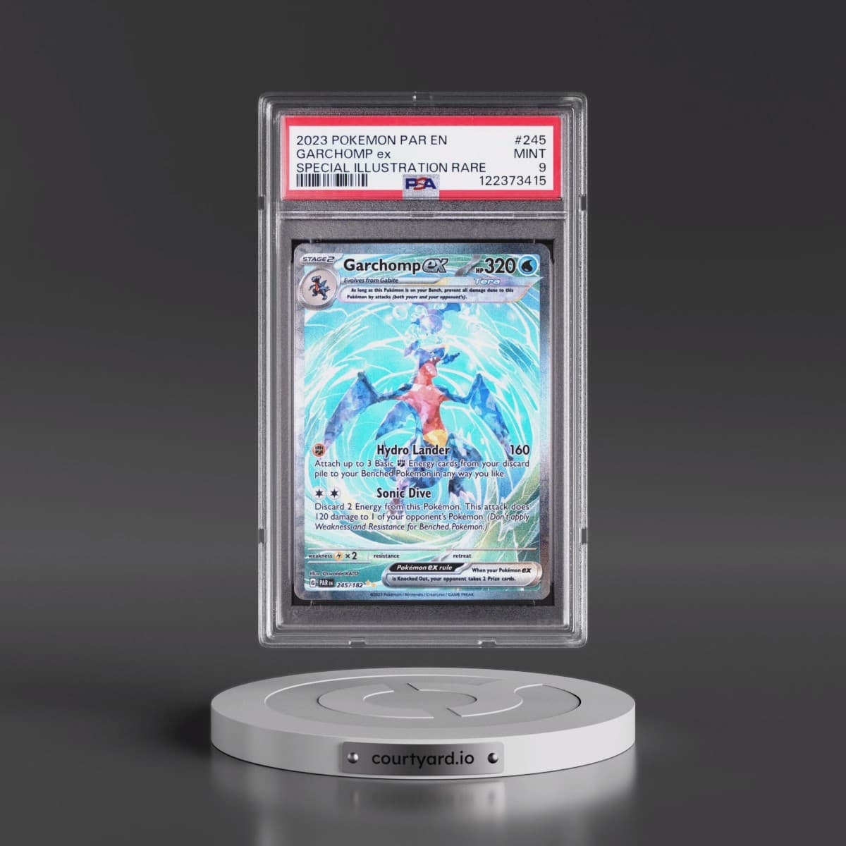 2023 Pokémon Par EN-Paradox Rift #245 Garchomp EX - Holo Special Illustration Rare (PSA 9 MINT)