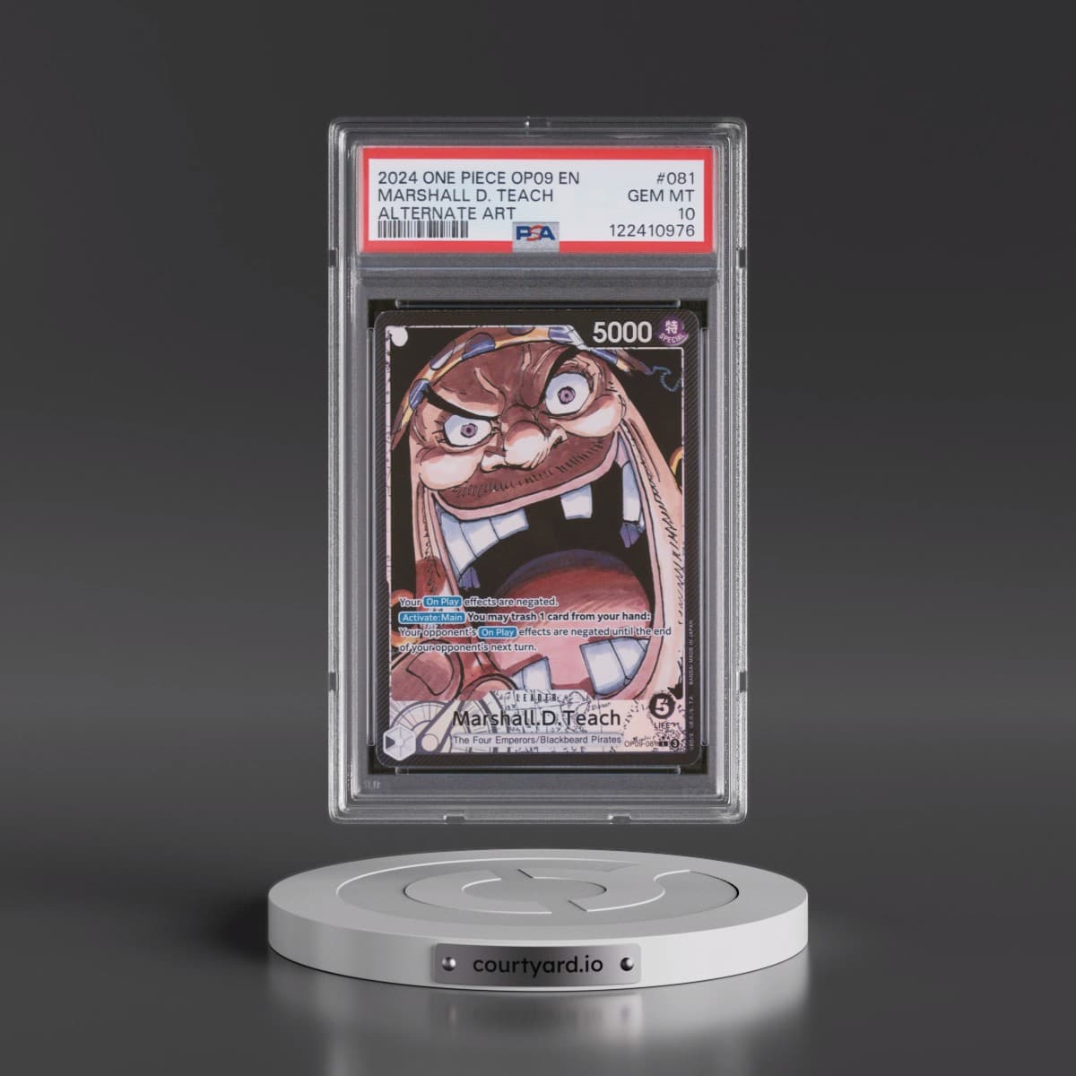2024 One Piece OP09-Emperors in the New World #081 Marshall D. Teach - Alternate Art (PSA 10 GEM MINT)